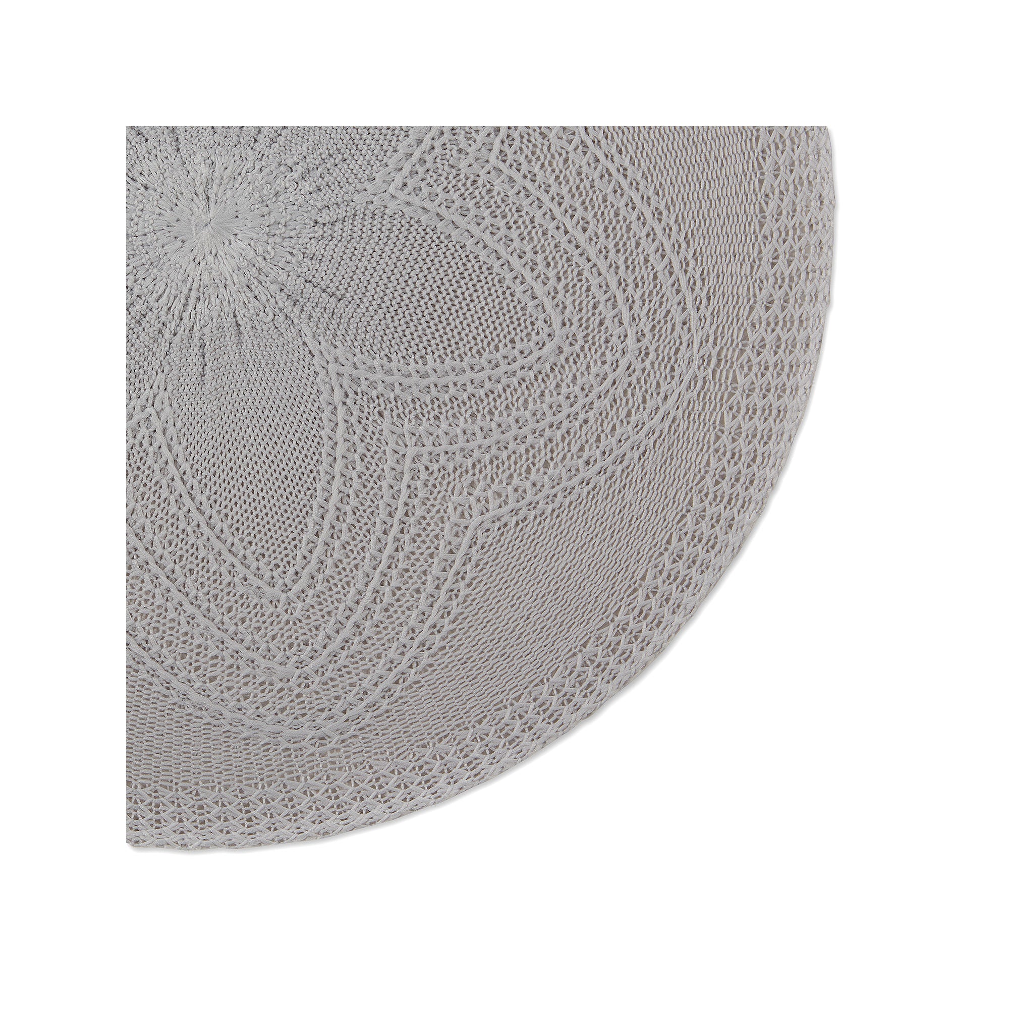 Design Imports Light Gray Floral Woven Round 6-Pc. Placemats - LIGHT GRAY ONE SIZE