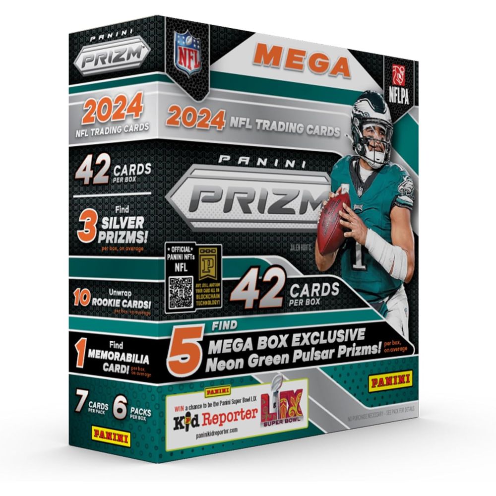 Panini ITM0015758 2024 Prizm Football Trading Cards Mega Box