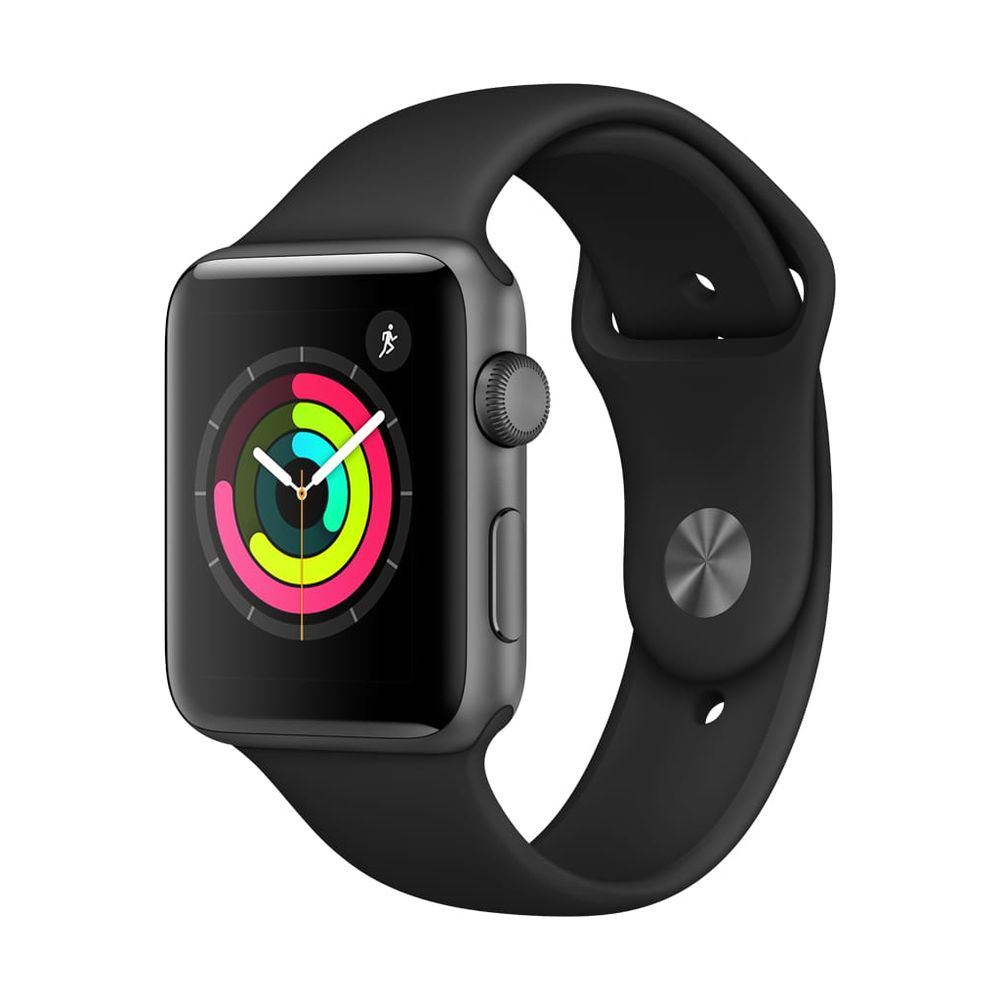 Apple Watch Gen 3 Series 3 42mm Space Gray Aluminum - Black Sport Band MTF32LL/A