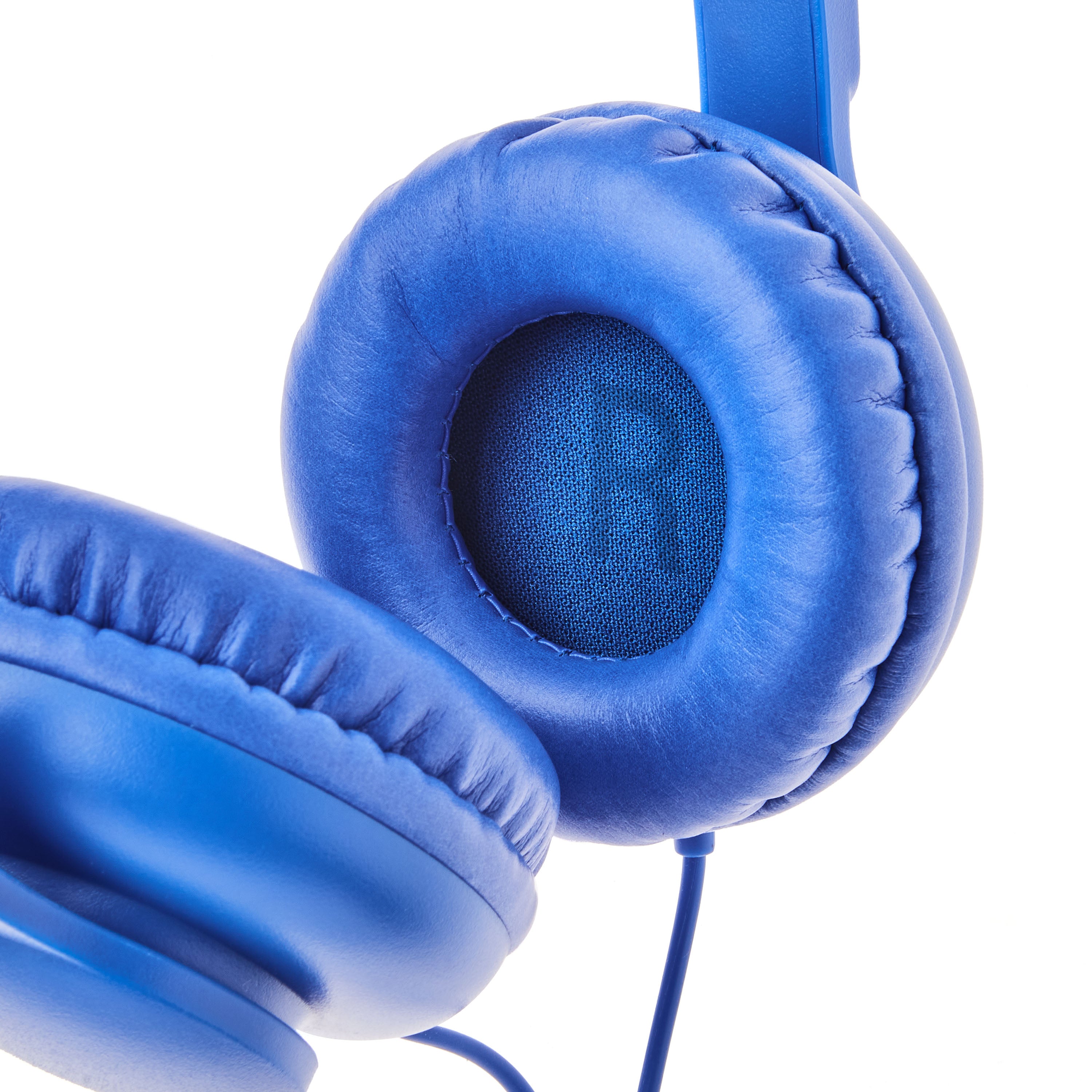 onn. On-Ear Headphones, Blue