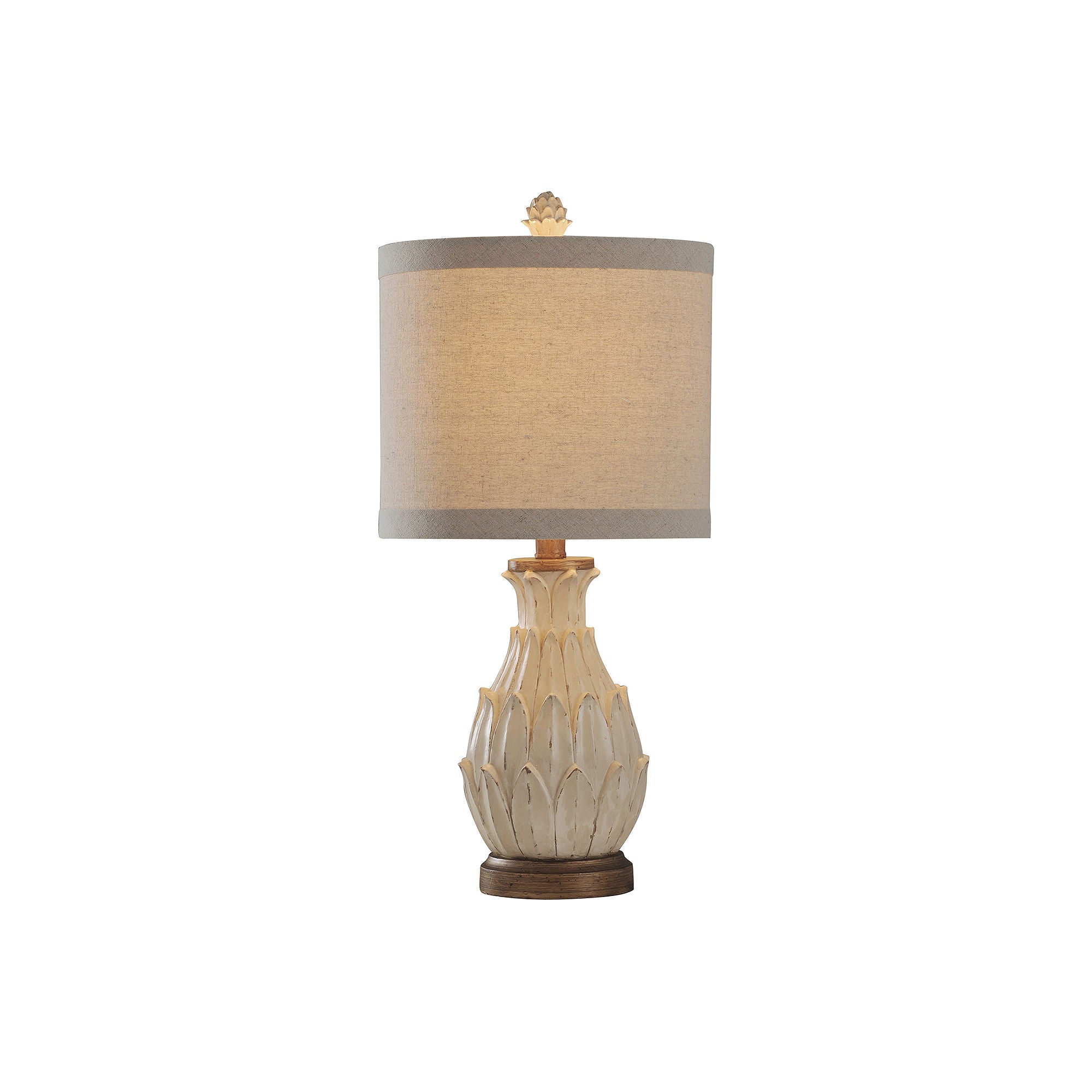 Style Craft TL28448DS Distressed Artichoke Table Lamp Beige