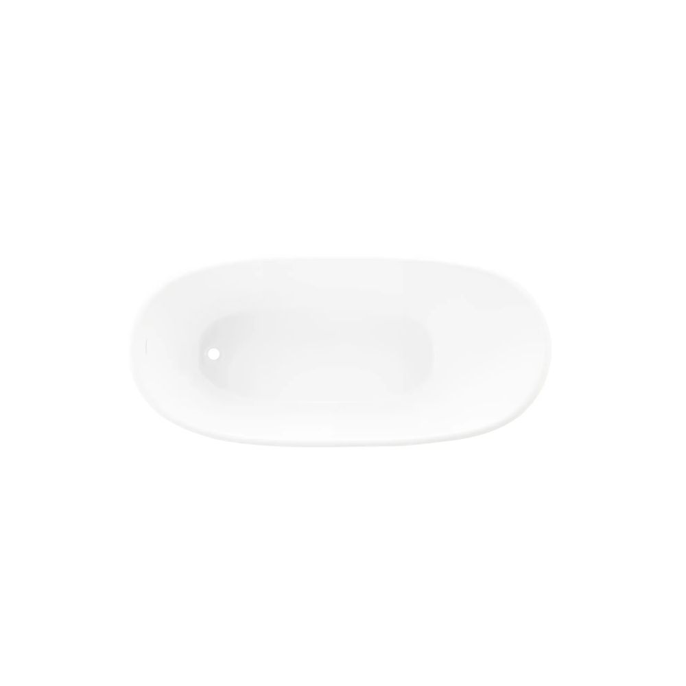 Signature Hardware SH112131WH Saunders 67 Acrylic Soaking Tub with Integrated Overflow and Drain, White