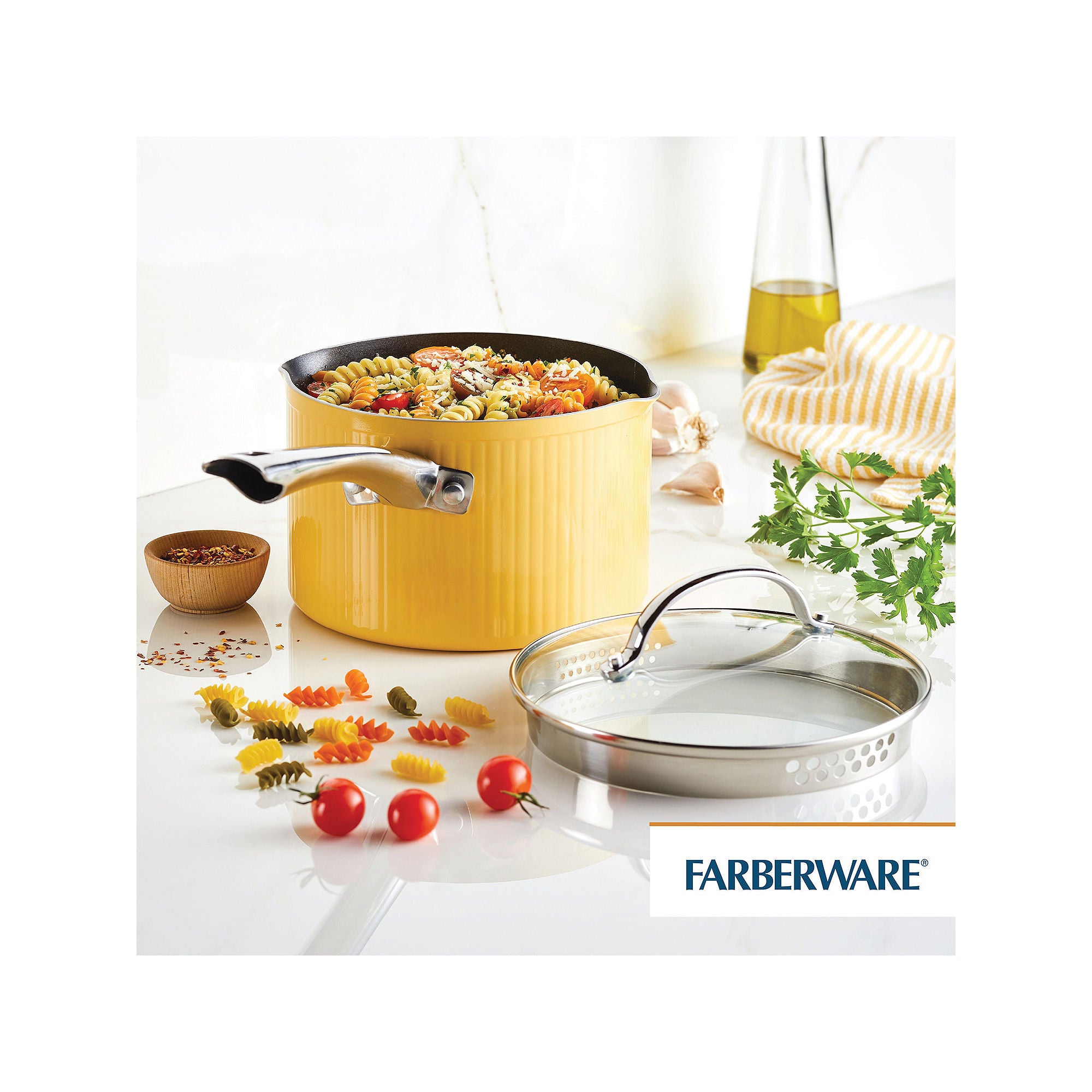 Farberware Style 3-Qt Non-Stick Sauce Pan - YELLOW ONE SIZE