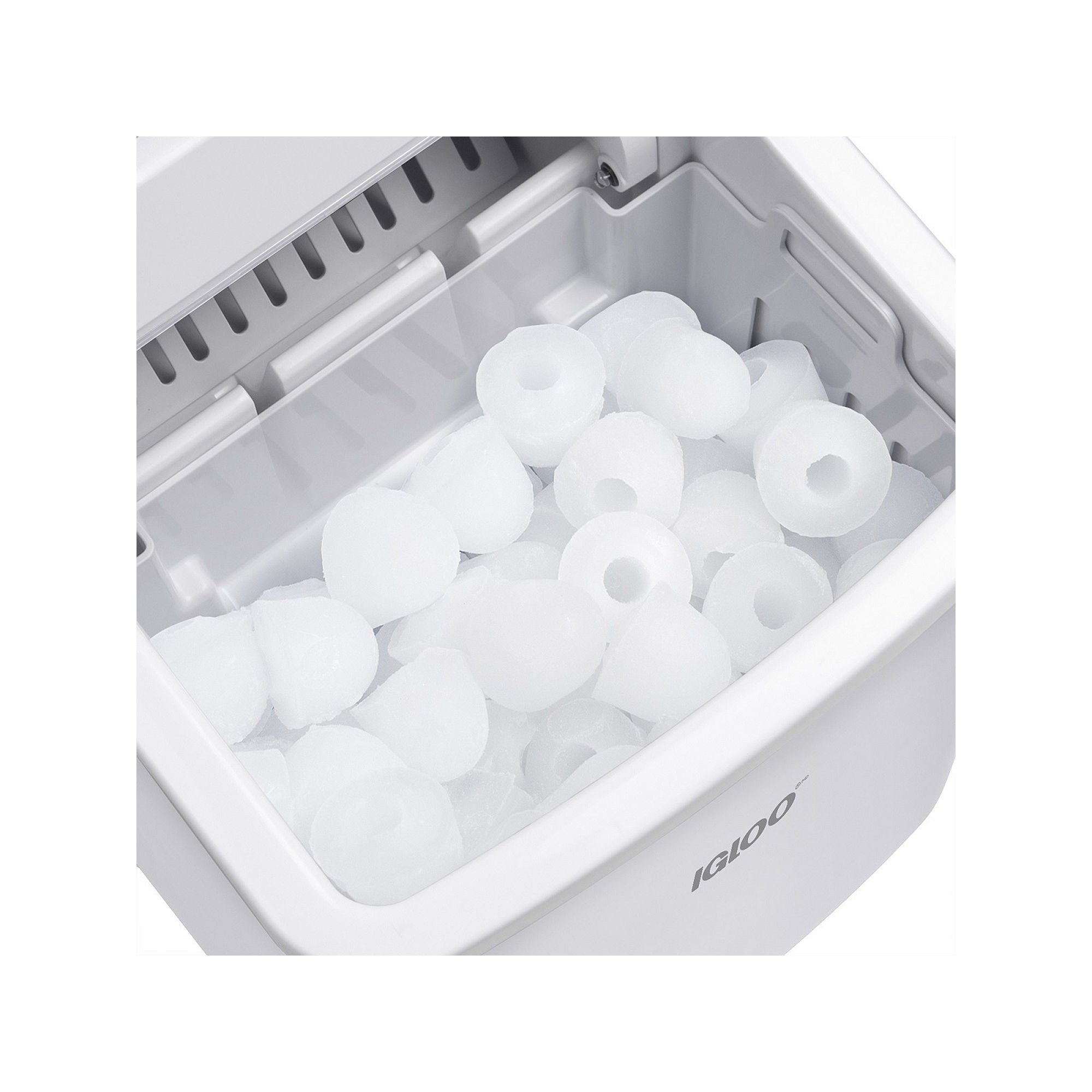 Igloo IGLICEB26HNWH 26 lbs. Self Cleaning Ice Maker with Carrying Handle, White