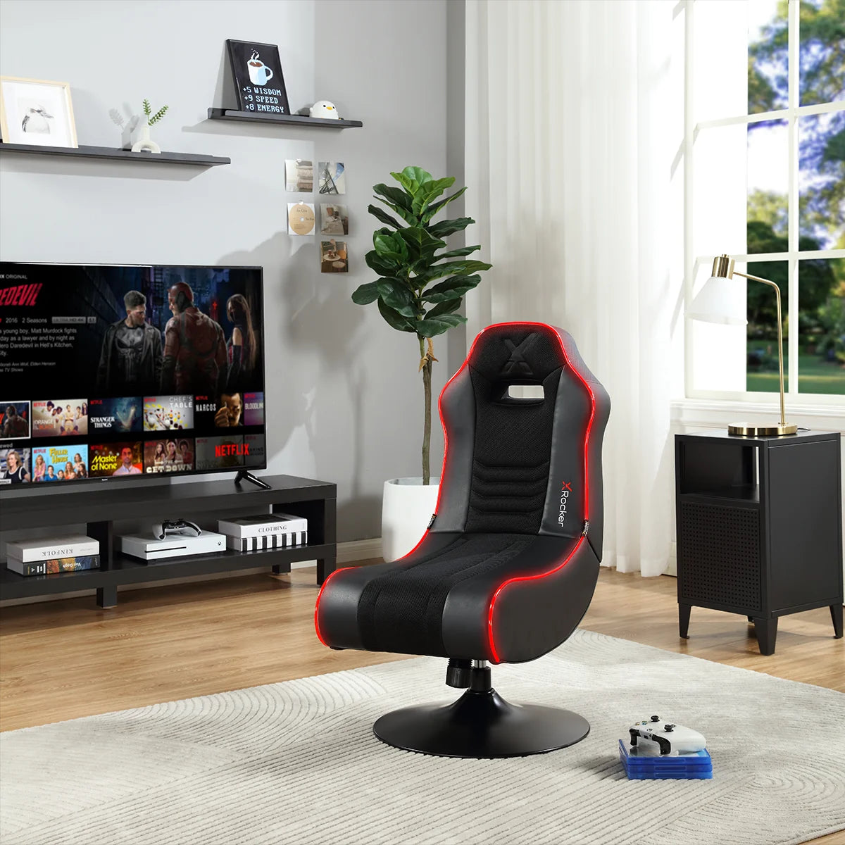 X Rocker 7006501 Bolero LED Jr Pedestal Gaming Chair