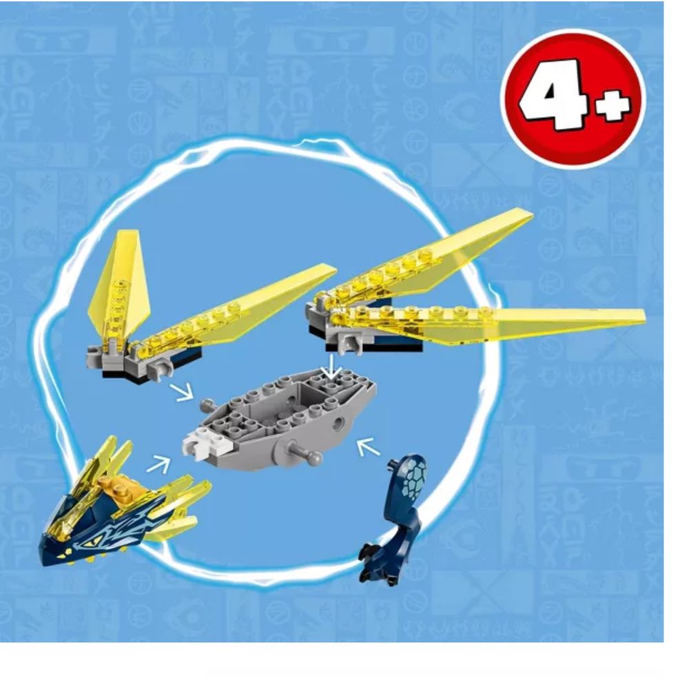 LEGO 71798 NINJAGO NYA and Arins Baby Dragon Battle 71798 Ninja Building Toy, Features a Jet, 2 Dragons, 3 Minifigures and Baby Riyu, Gift Idea for Toddlers Ages 4+