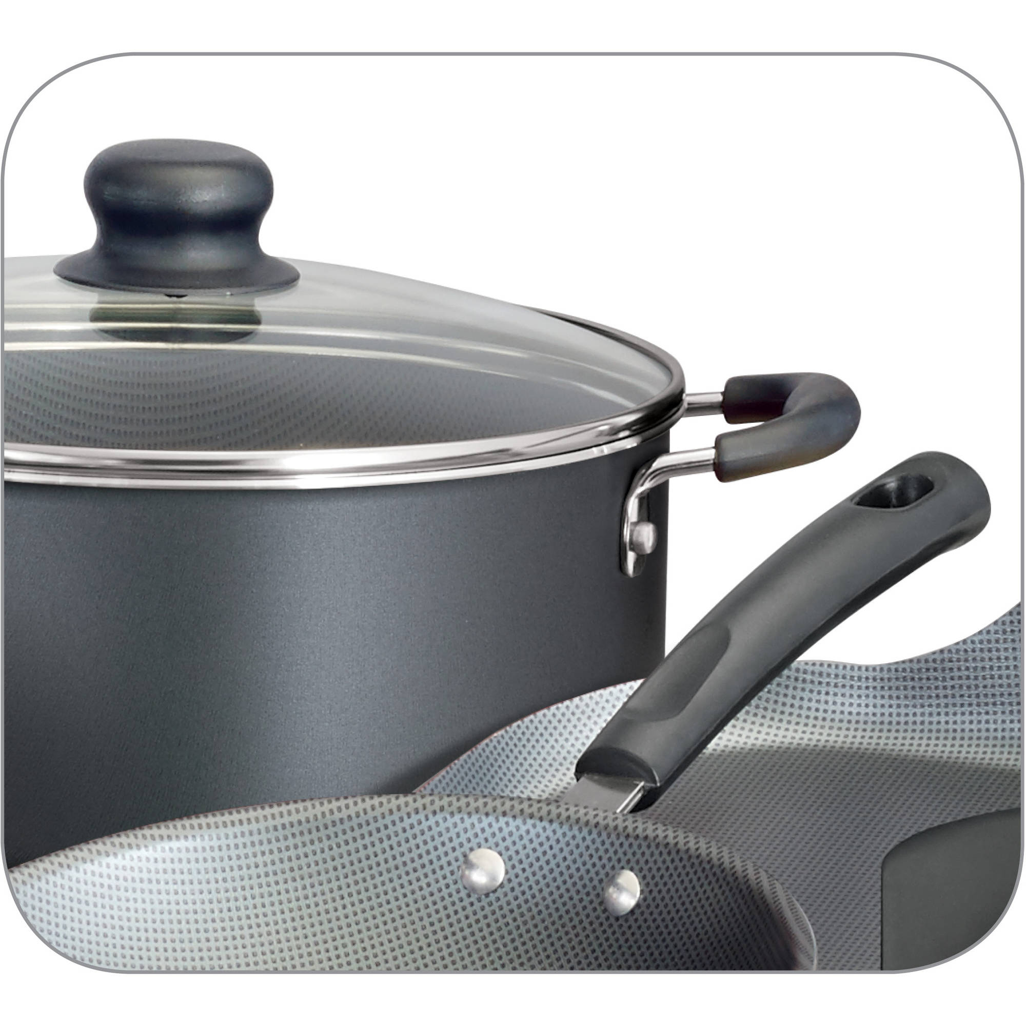 Electric Primaware 18 Piece Non-stick Cookware Set, Gray