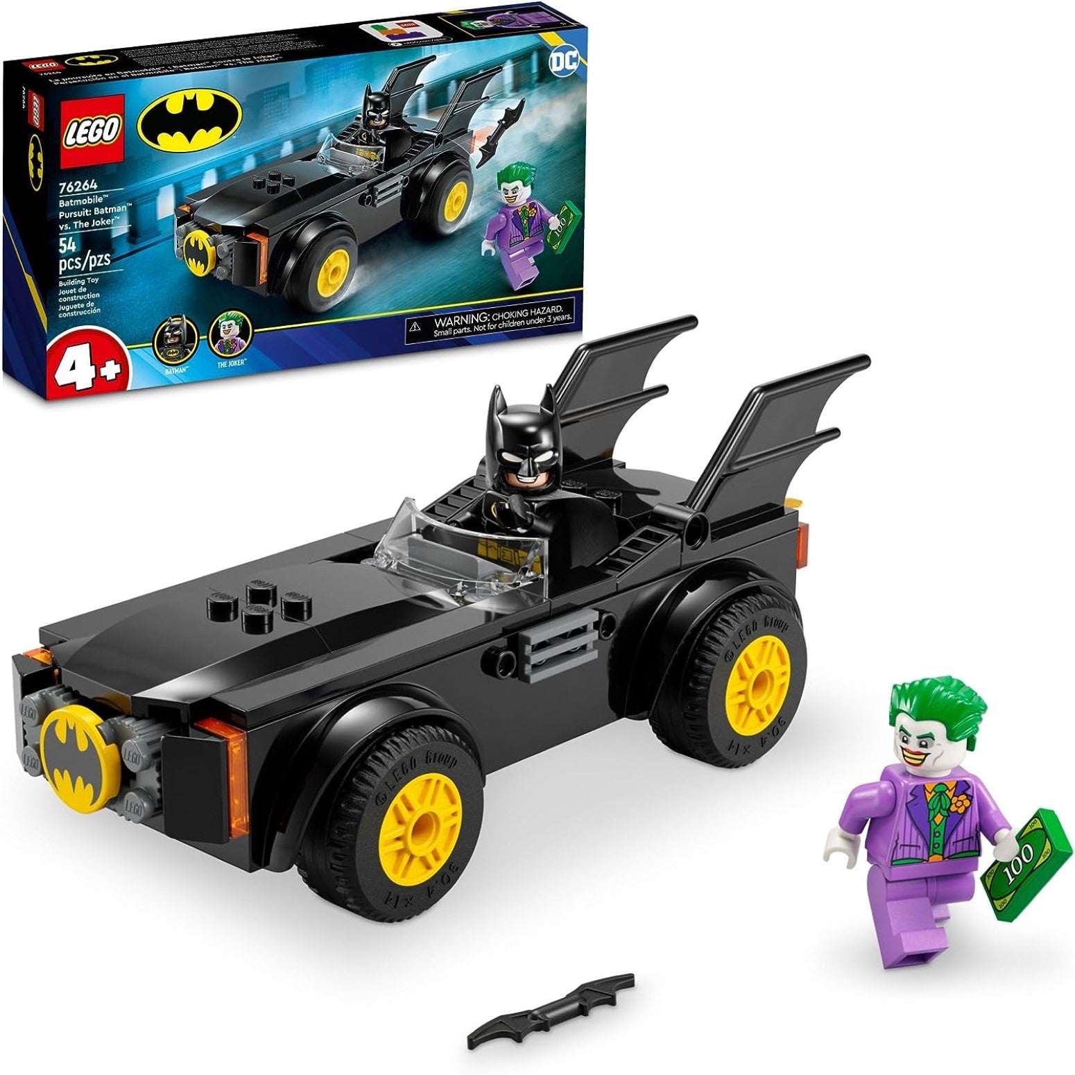 LEGO 76264 DC Batmobile Pursuit: Batman vs. The Joker Super Hero Toy