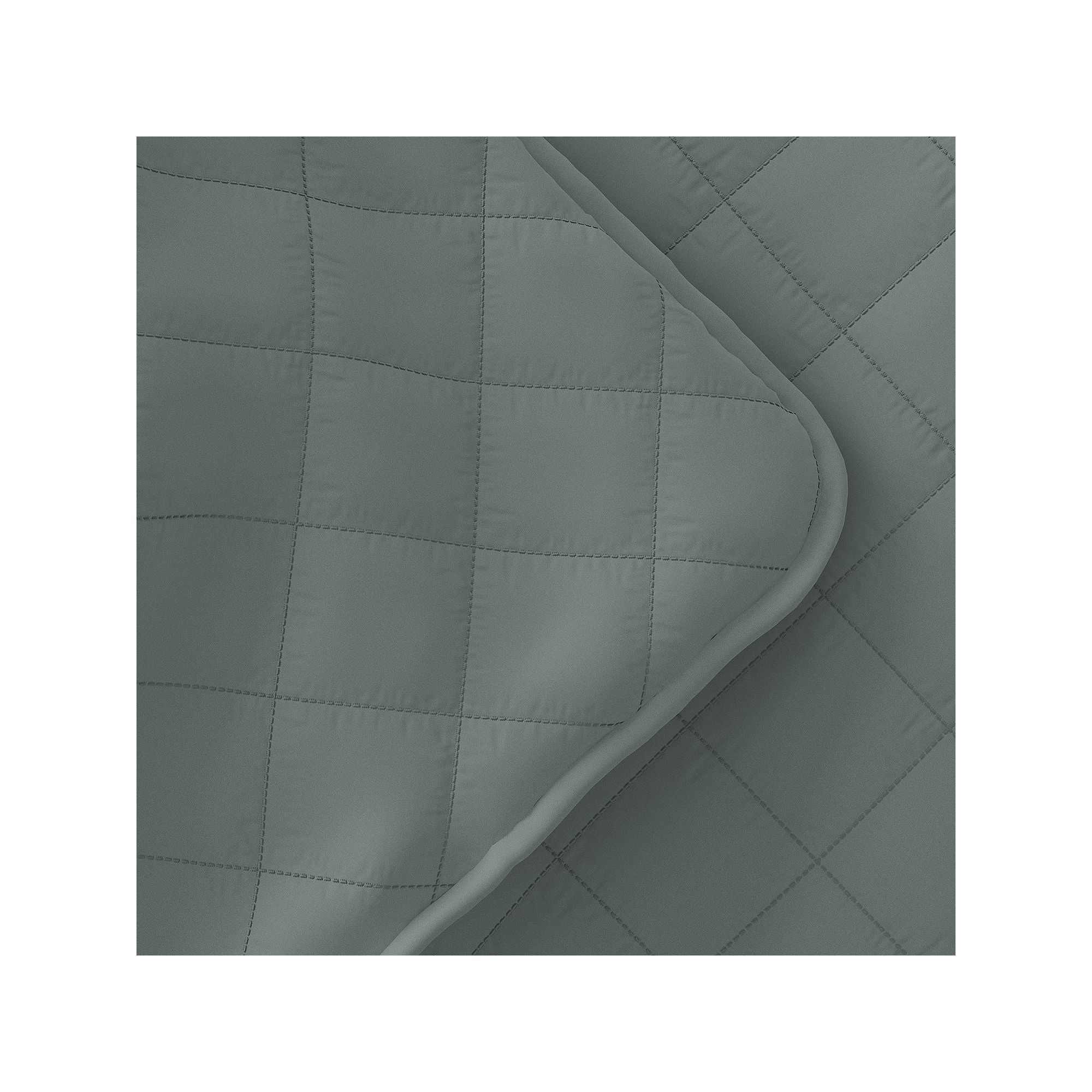 Casual Comfort Diamond Stitch Quilt Set - Eucalyptus