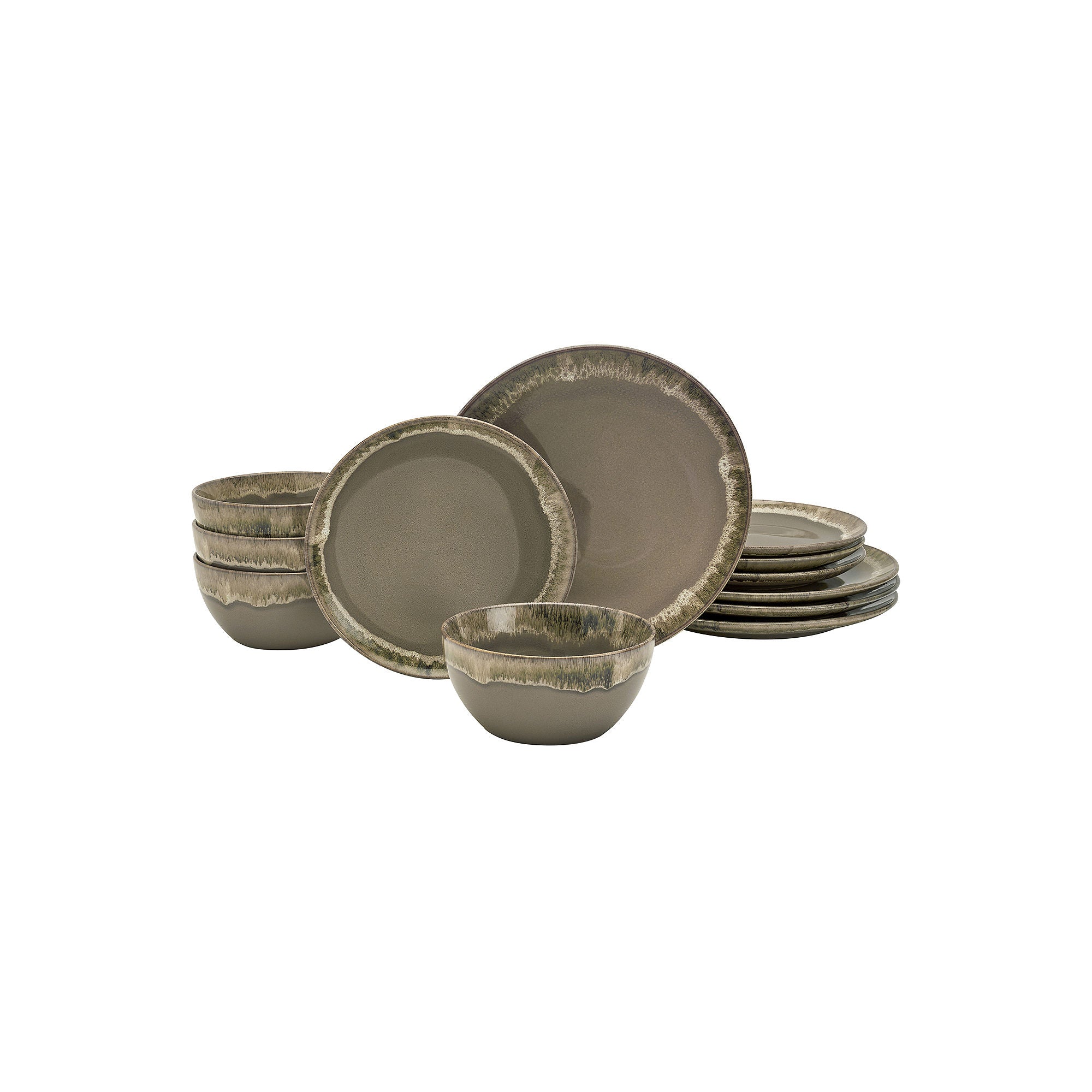 Tabletops Unlimited Tuscan 12-Pc. Dinnerware Set - GRAY ONE SIZE