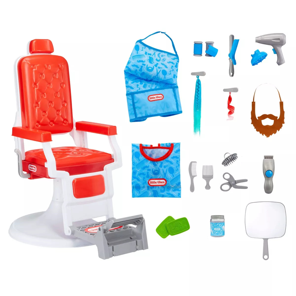 Little Tikes 88054555 Hair Salon Beauty Set with 20 Accessories Pretend Play Barber Shop Stylist