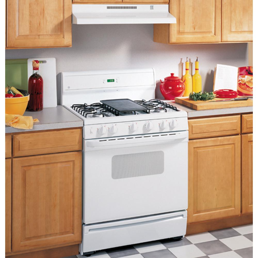 GE 30 in. Non-Vented Range Hood in White-JN327HWW