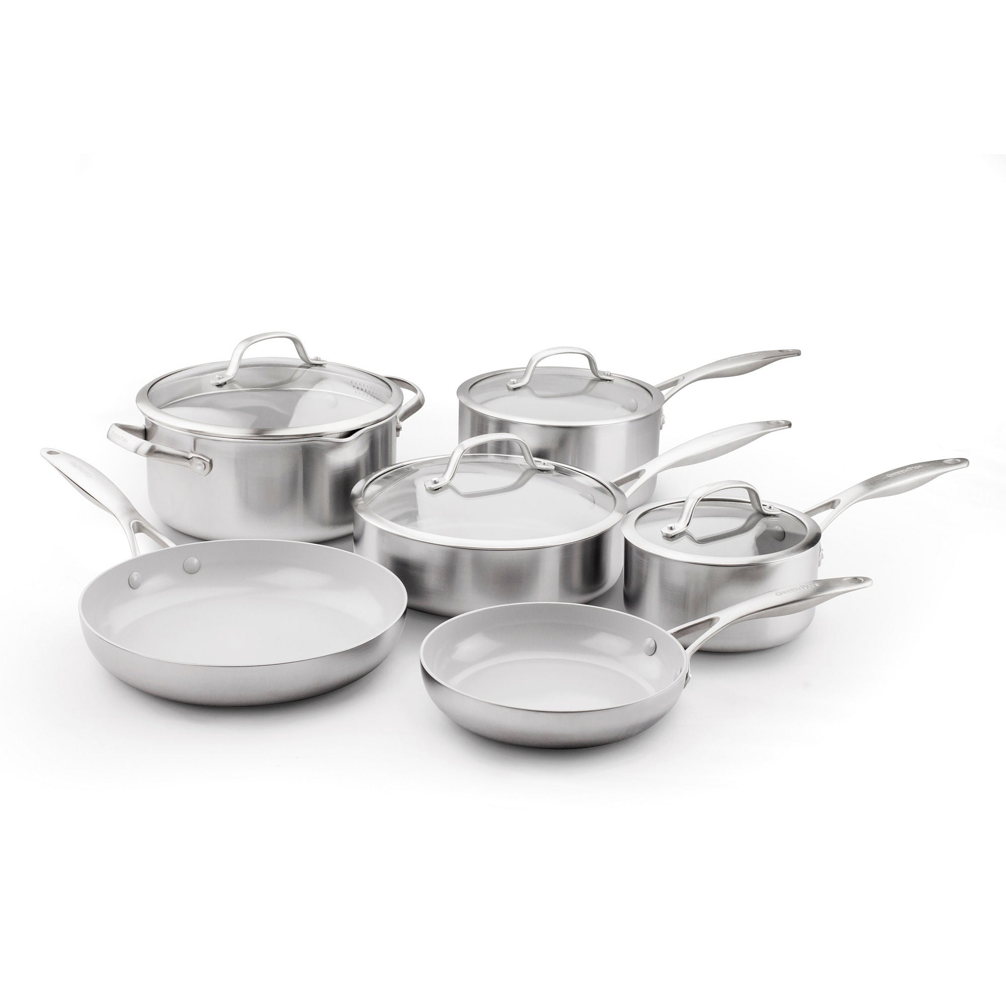 Green Pan Venice Pro Ceramic Nonstick 10-Pc. Cookware Set CC000018-001 - STAINLESS STEEL ONE SIZE