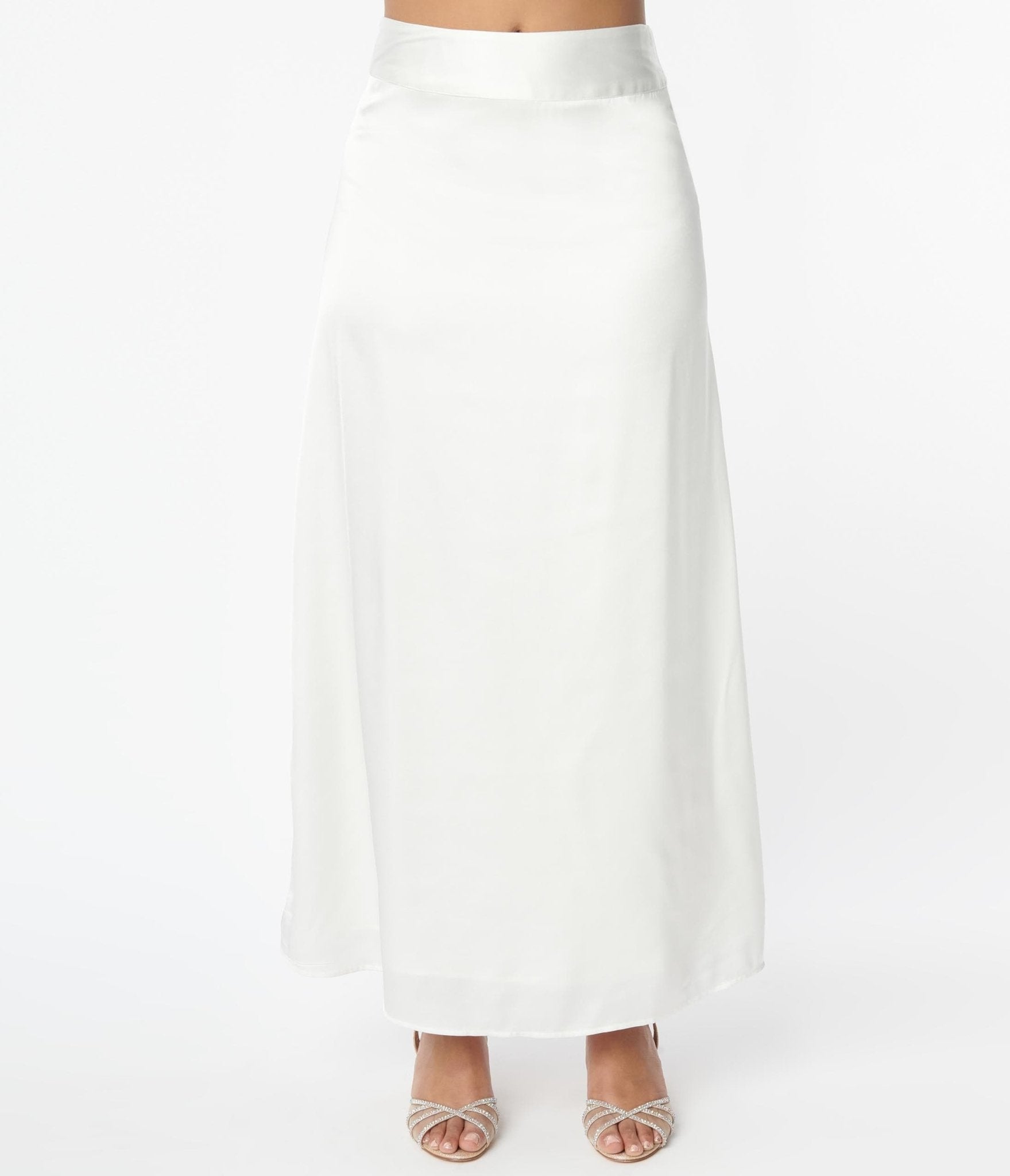 Ivory Long Sleeve Blouse & Midi Skirt Bridal Set