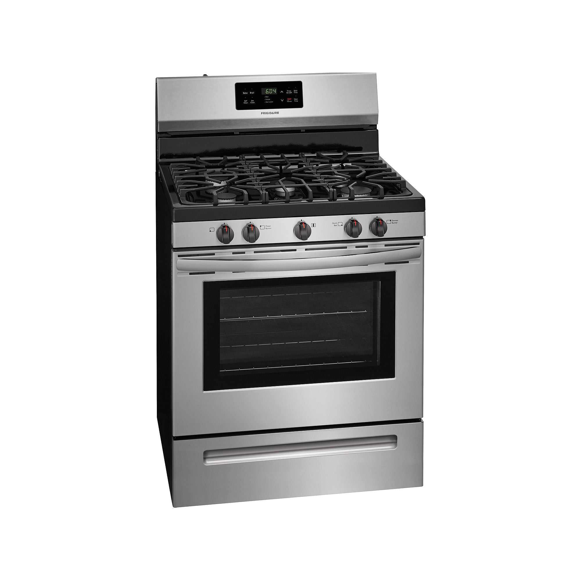 Frigidaire FFGF3054TS 30 inch 5.0 cu. ft. Gas Range with Self-Cleaning Oven in Stainless Steel