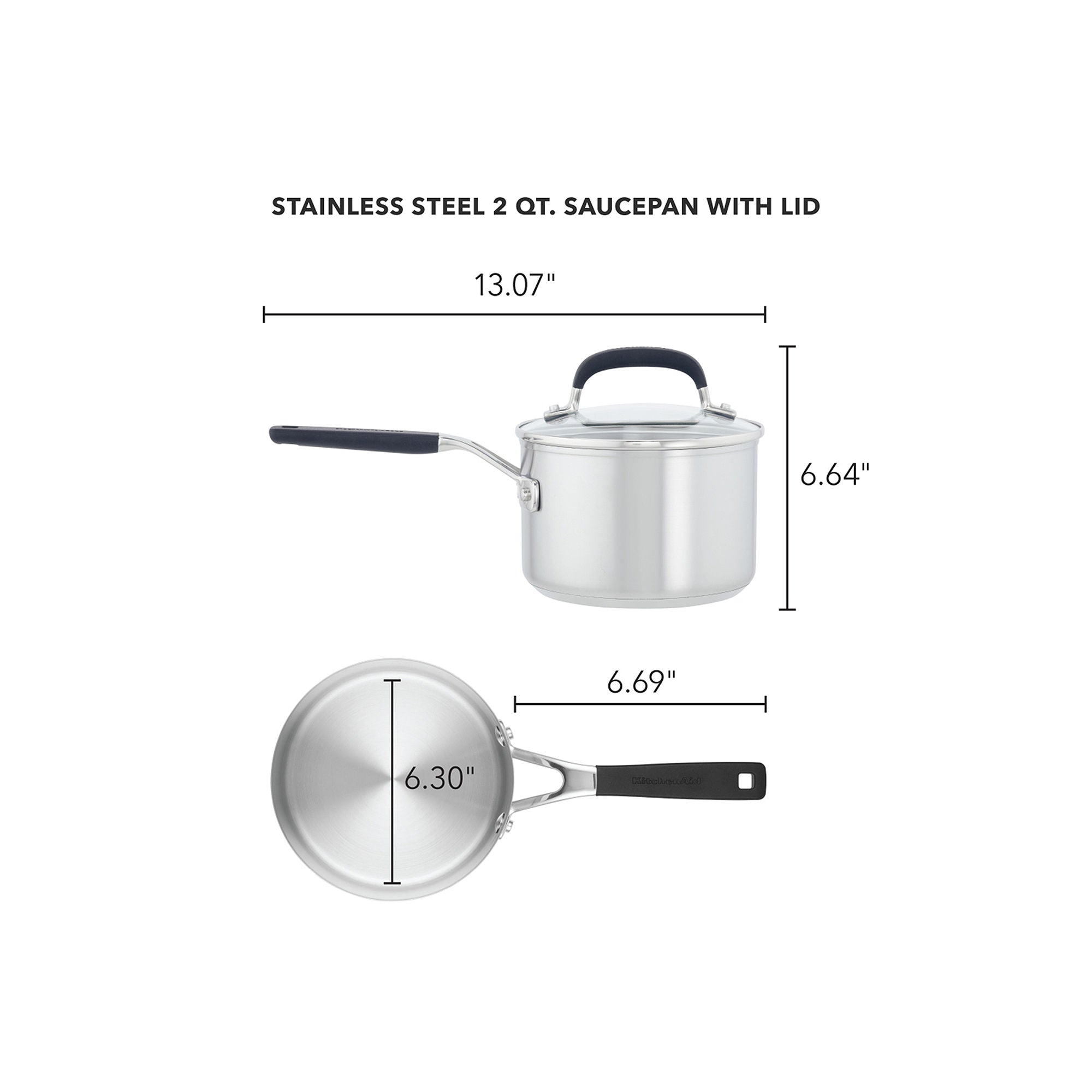 Kitchenaid Stainless Steel 2-Qt. Saucepan Pan - SILVER ONE SIZE