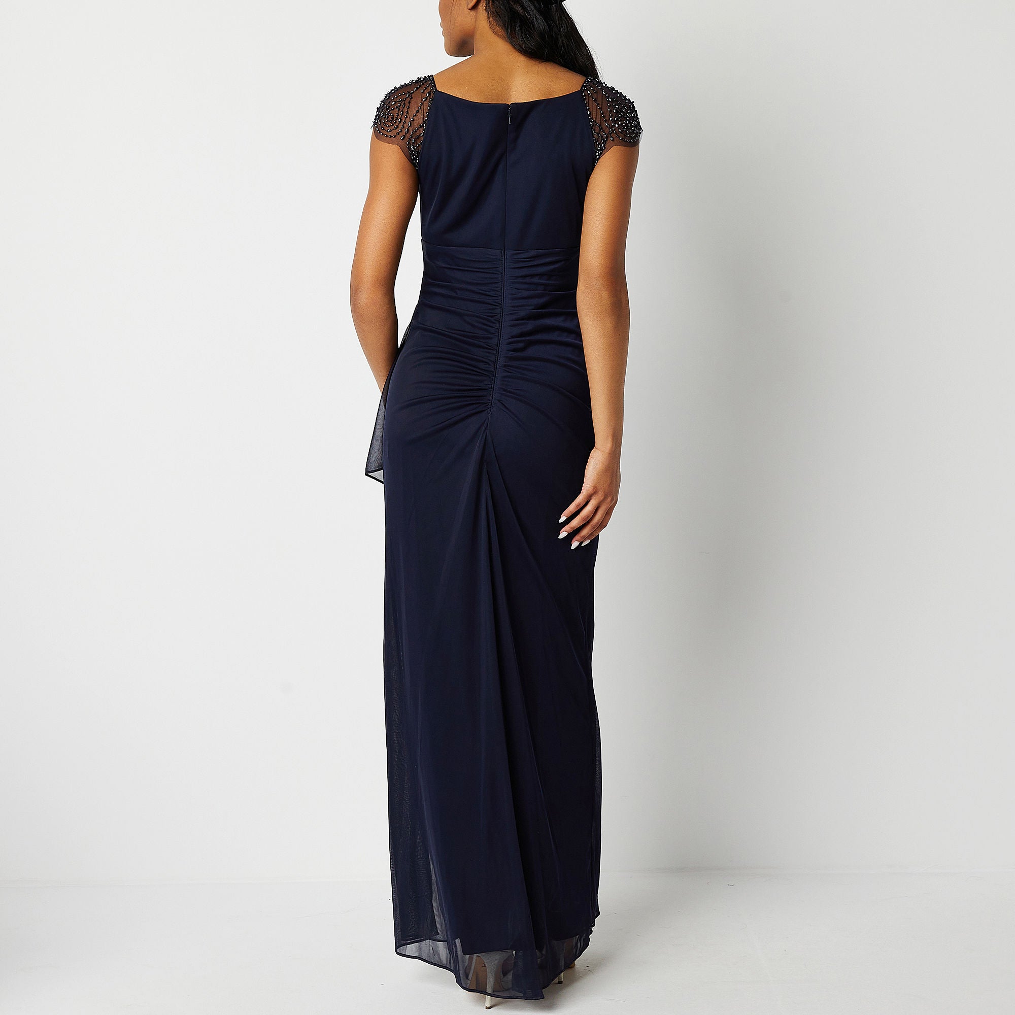 Dj Jaz Sleeveless Embellished Evening Gown - NAVY 10