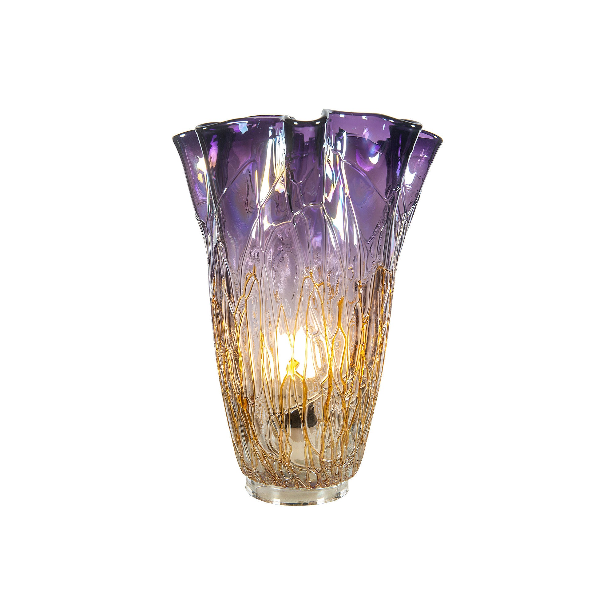 Dale Tiffany Art Glass Vase Accent Desk Lamp - MD PURPLE ONE SIZE