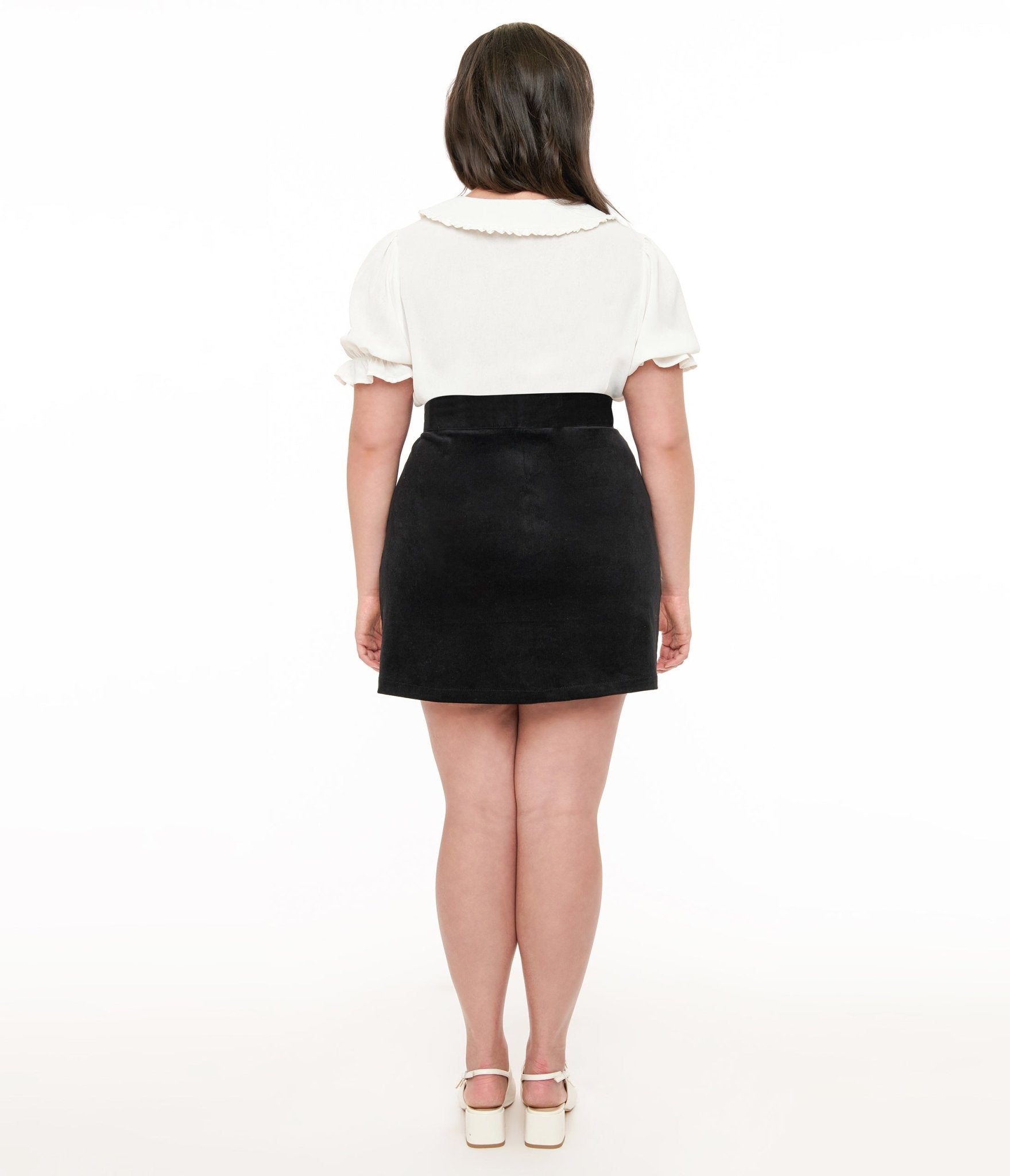 Smak Parlour Plus Size Black & Strawberry Pocket Match Game Mini Skirt