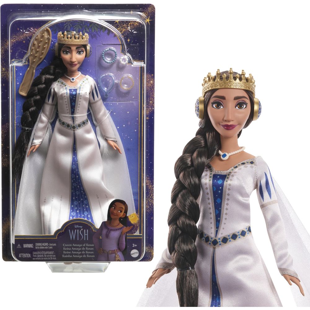 Mattel HRC11 Disney Wish Queen Amaya of Rosas Fashion Doll, Posable Doll & Accessories