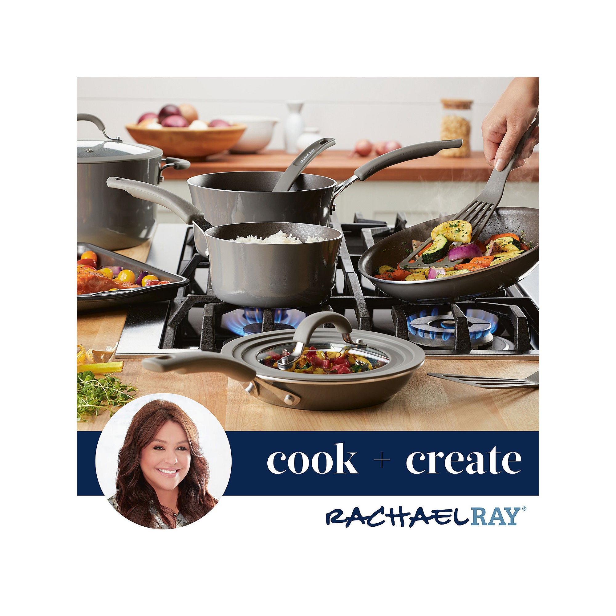 Rachael Ray Cook + Create 14 Non-Stick Frying Pan - GRAY ONE SIZE