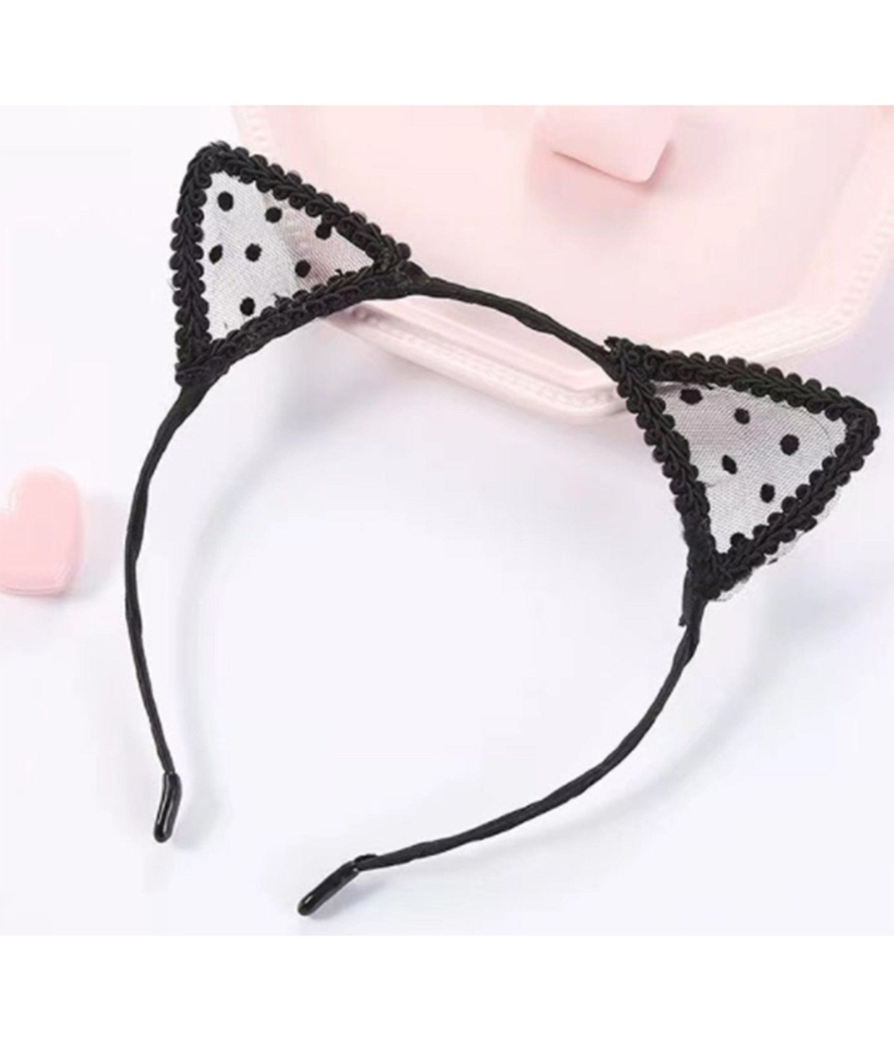 Black Lace Kitty Headband