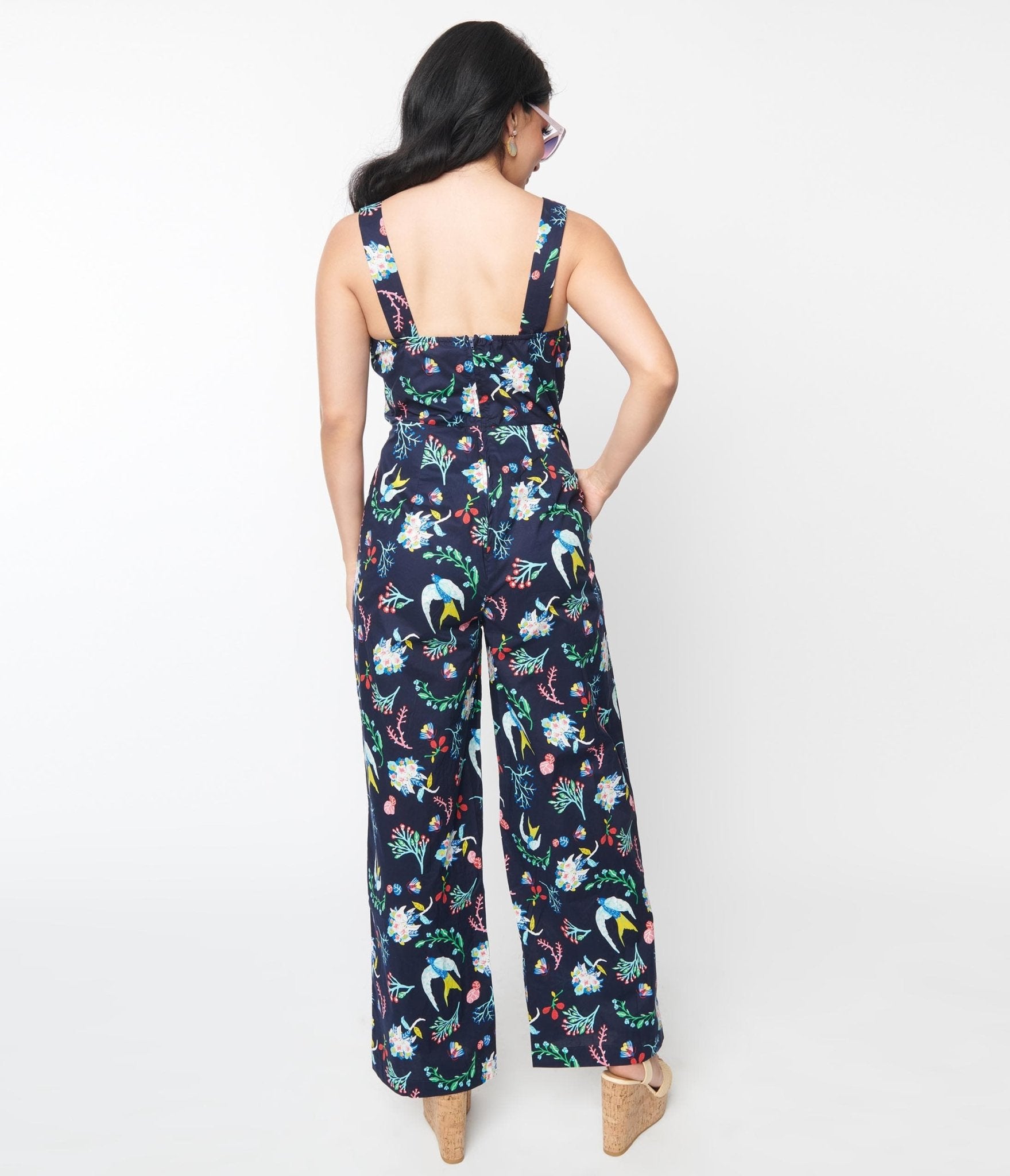 Navy Blue Under the Sea Jumpsuit