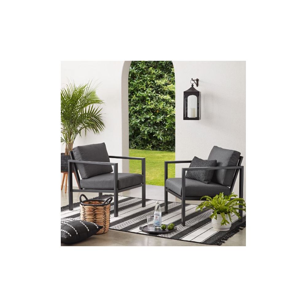 Mainstays Dashwood 4-Piece Outdoor Patio Conversation Set, Gray