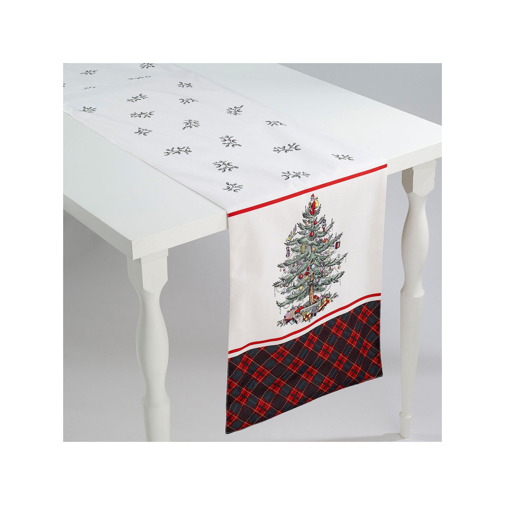 Spode Christmas Tree Tartan Table Runner - MULTI ONE SIZE