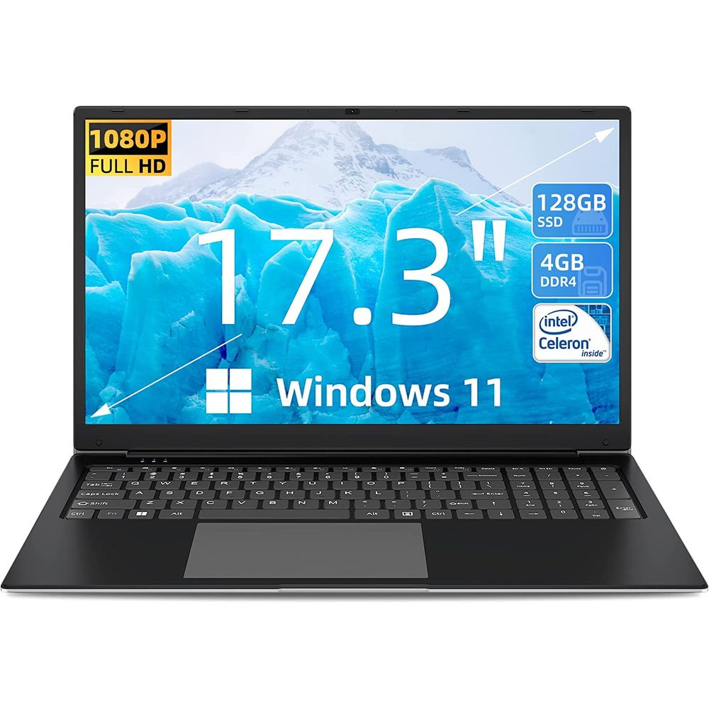 SGIN M17PRO 17.3 FHD Celeron J4105 1.5GHz Intel UHD Graphics 600 8GB RAM 256GB SSD Win 11 Home Black