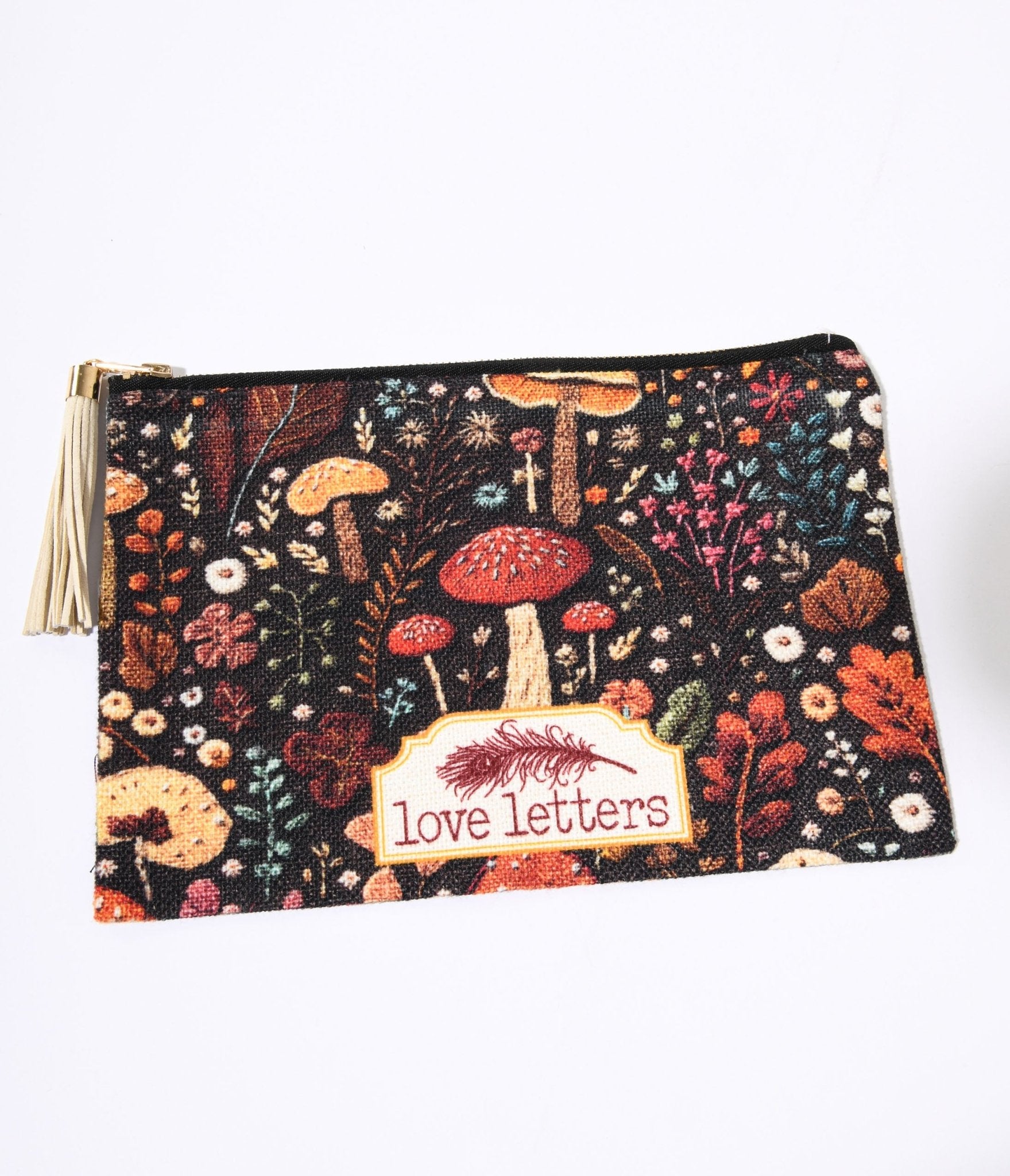 Black Mushroom Makeup Bag