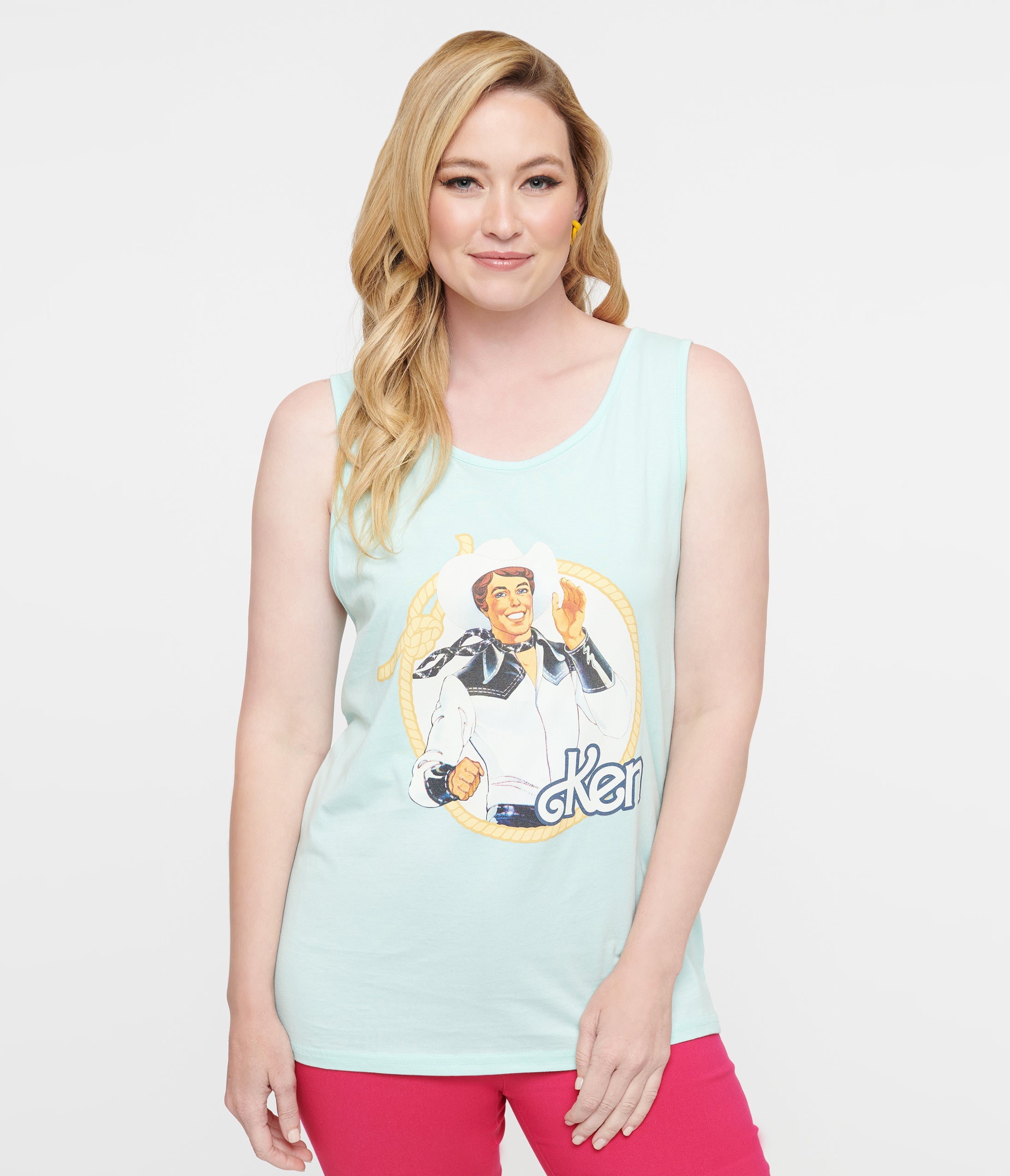 Cakeworthy Pastel Blue Western Ken Tank Top