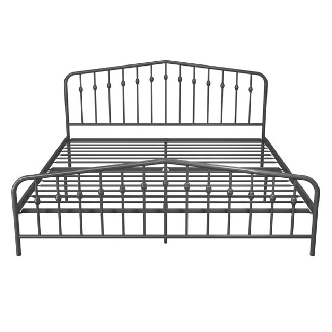 Dorel Home Products 4044439N Novogratz Bushwick Metal Bed, King, Gunmetal Gray
