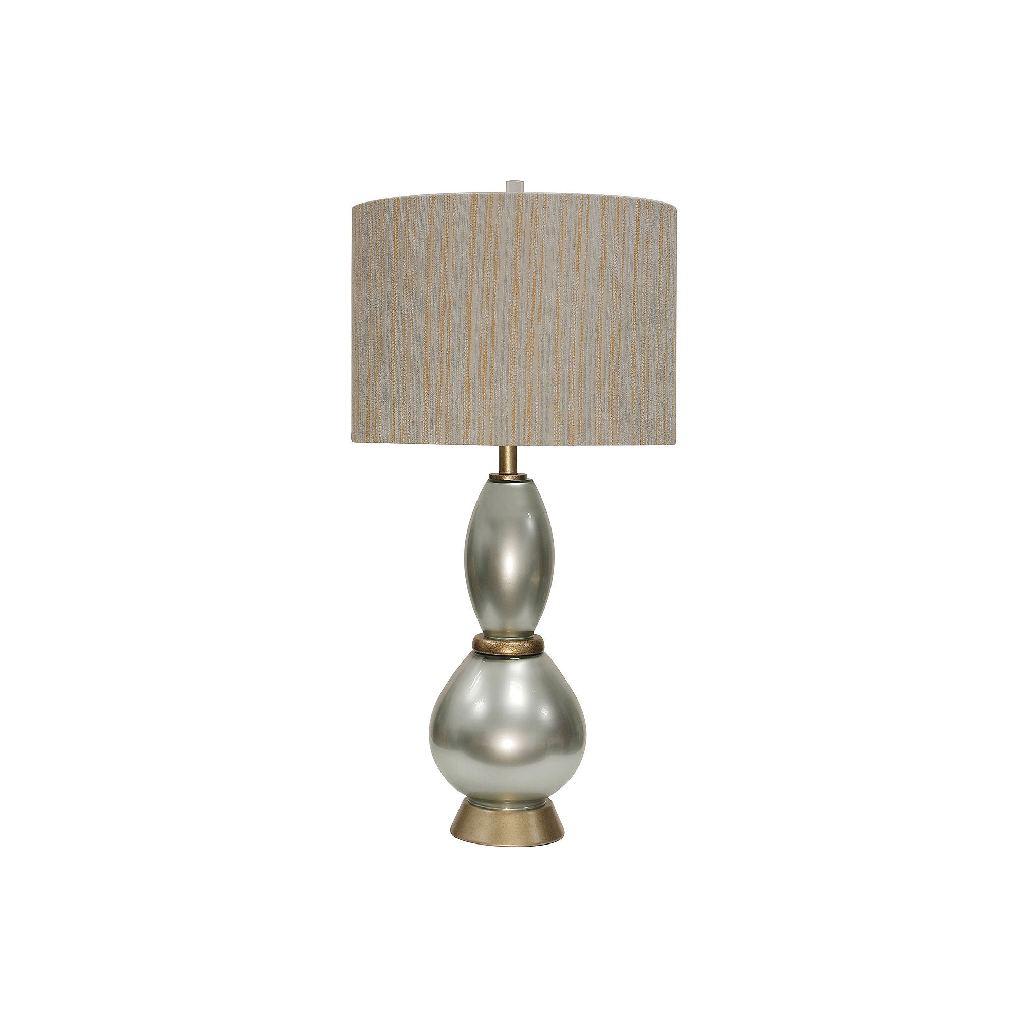 Stylecraft 17 W Gold & Silver Steel Table Lamp - GOLD SILVER ONE SIZE