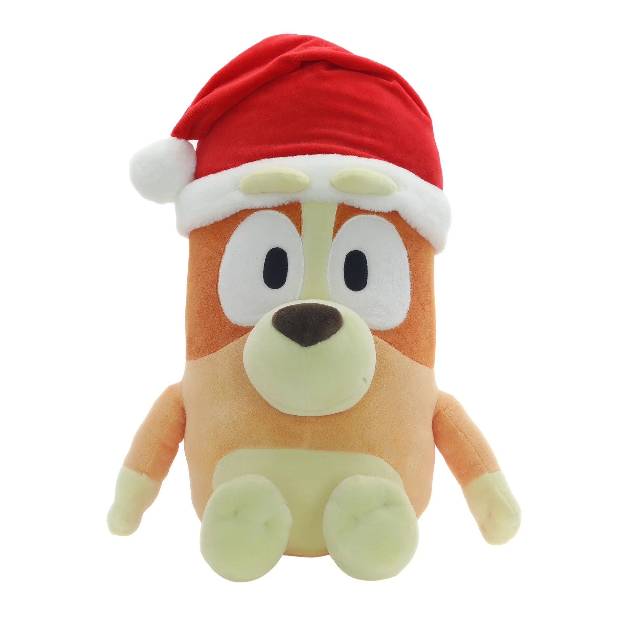 Dandee International LLC Bluey 24In Orange Jumbo Bingo Plush w/ Red Santa Hat - 3 Years & Up