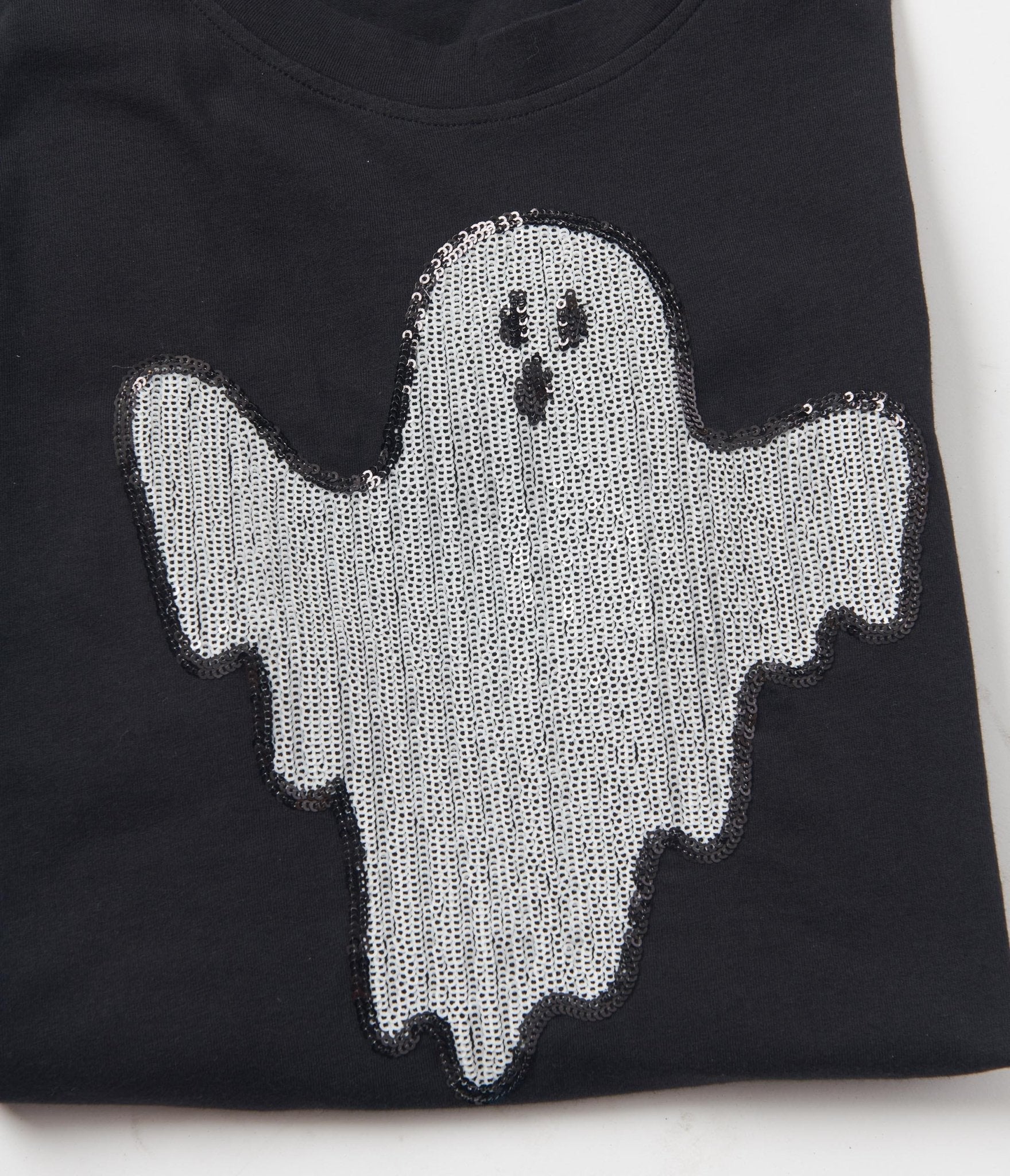 Black Ghost Sequin Unisex Tee