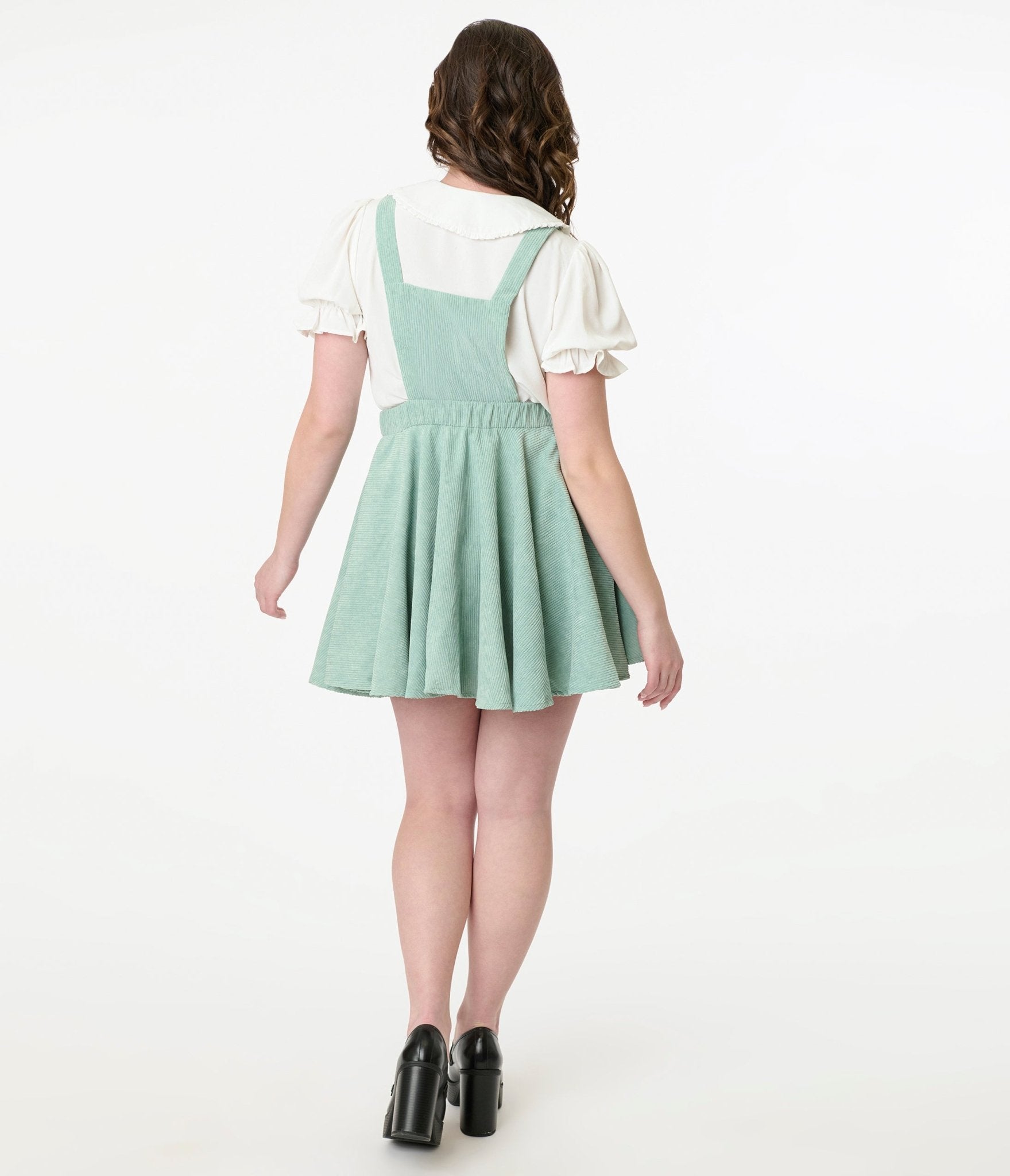 Miss Candyholic Green Frog Corduroy Pinafore