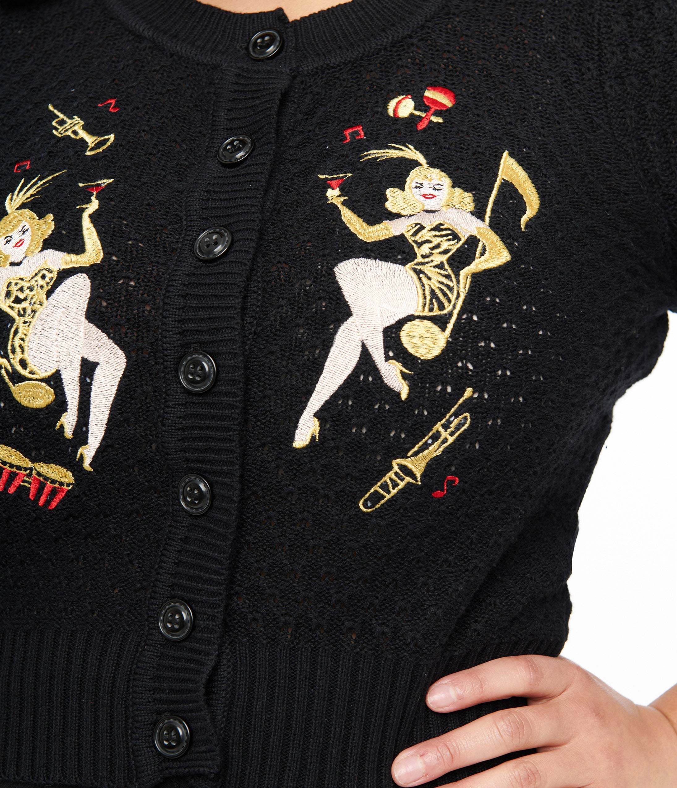 1950s Showgirls Cropped Cardigan