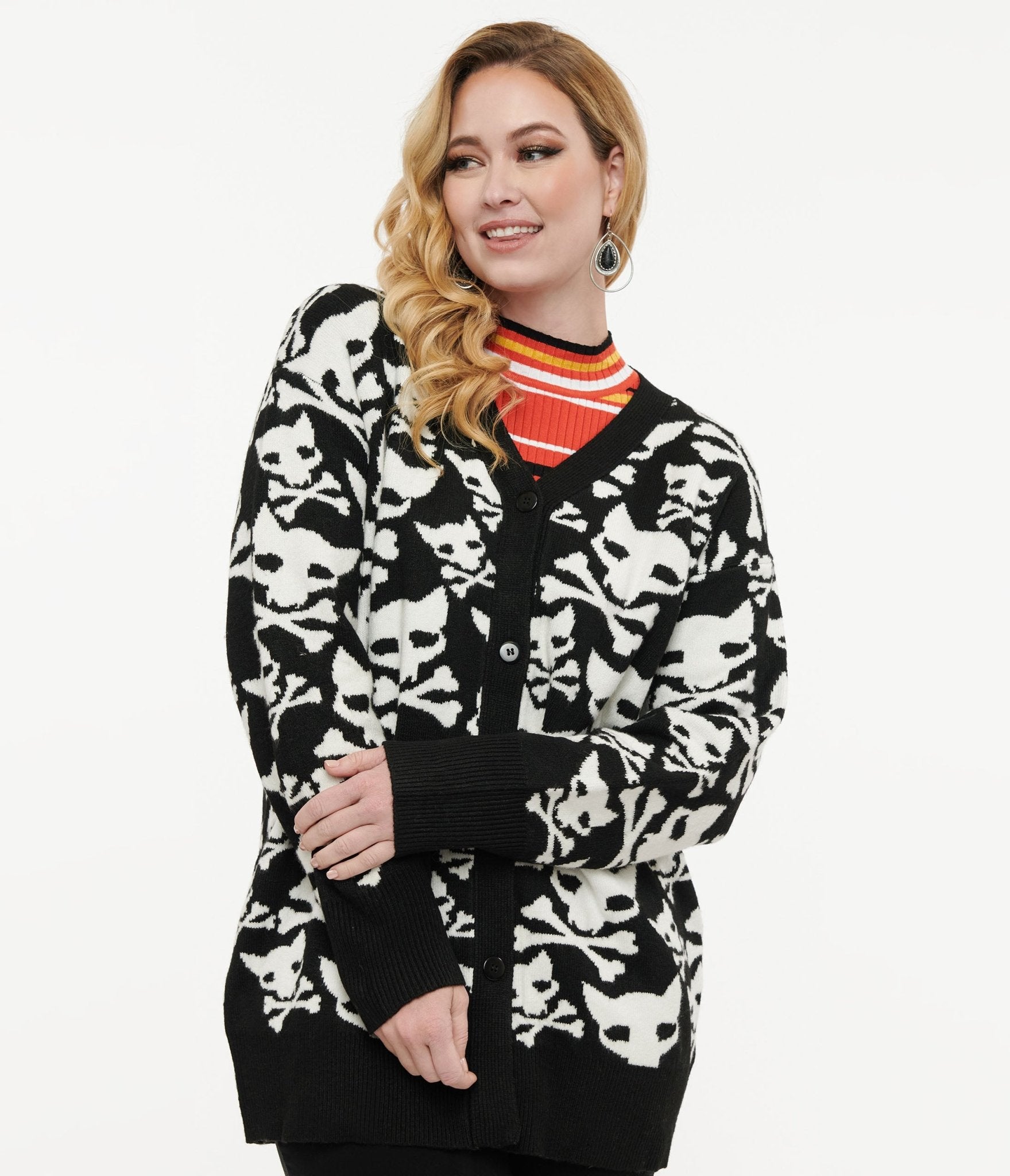 Black & White Hell Kitten Chunky Cardigan