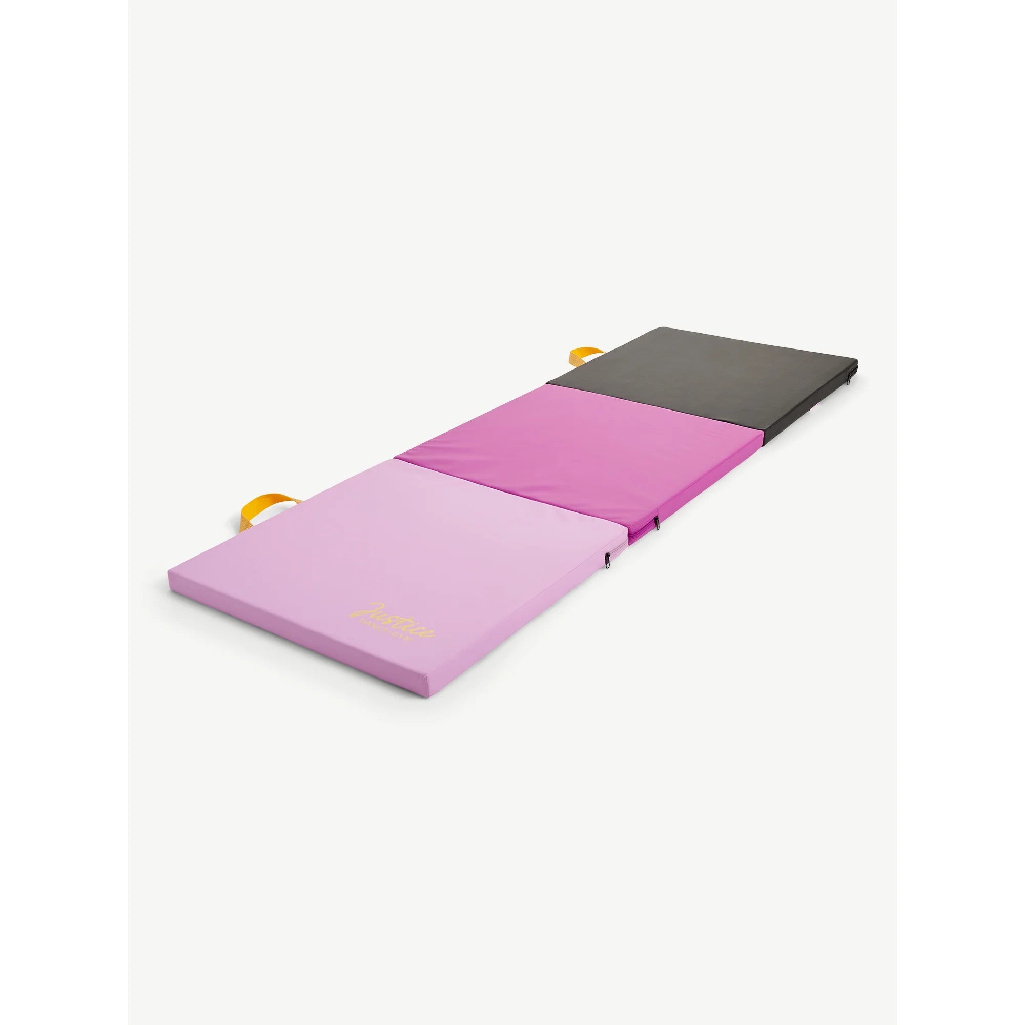 Justice 295801 6' Three Folding Gymnastics Mat With Carry Handles, Multi Color, Pink