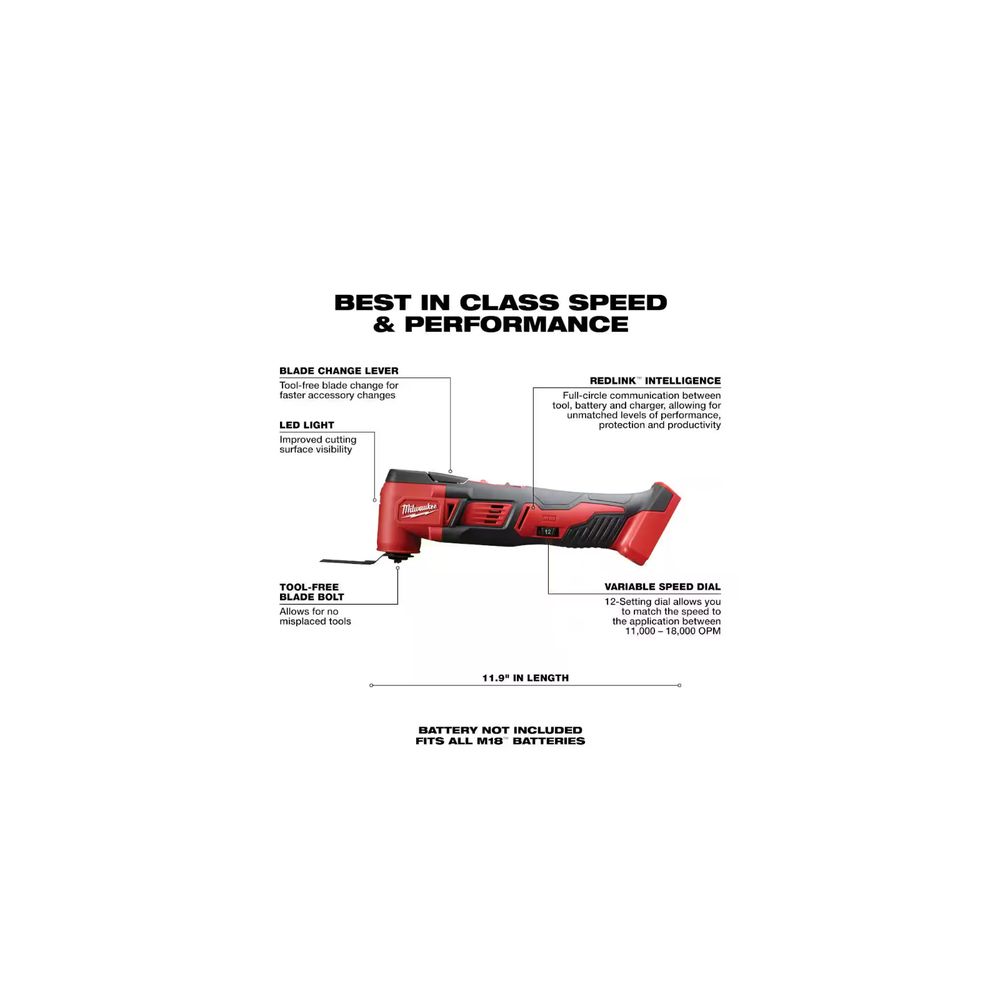 Milwaukee 2695-27SH M18 18-Volt Lithium-Ion Cordless Combo Kit 7-Tool with 2-Batteries, Charger and Tool Bag