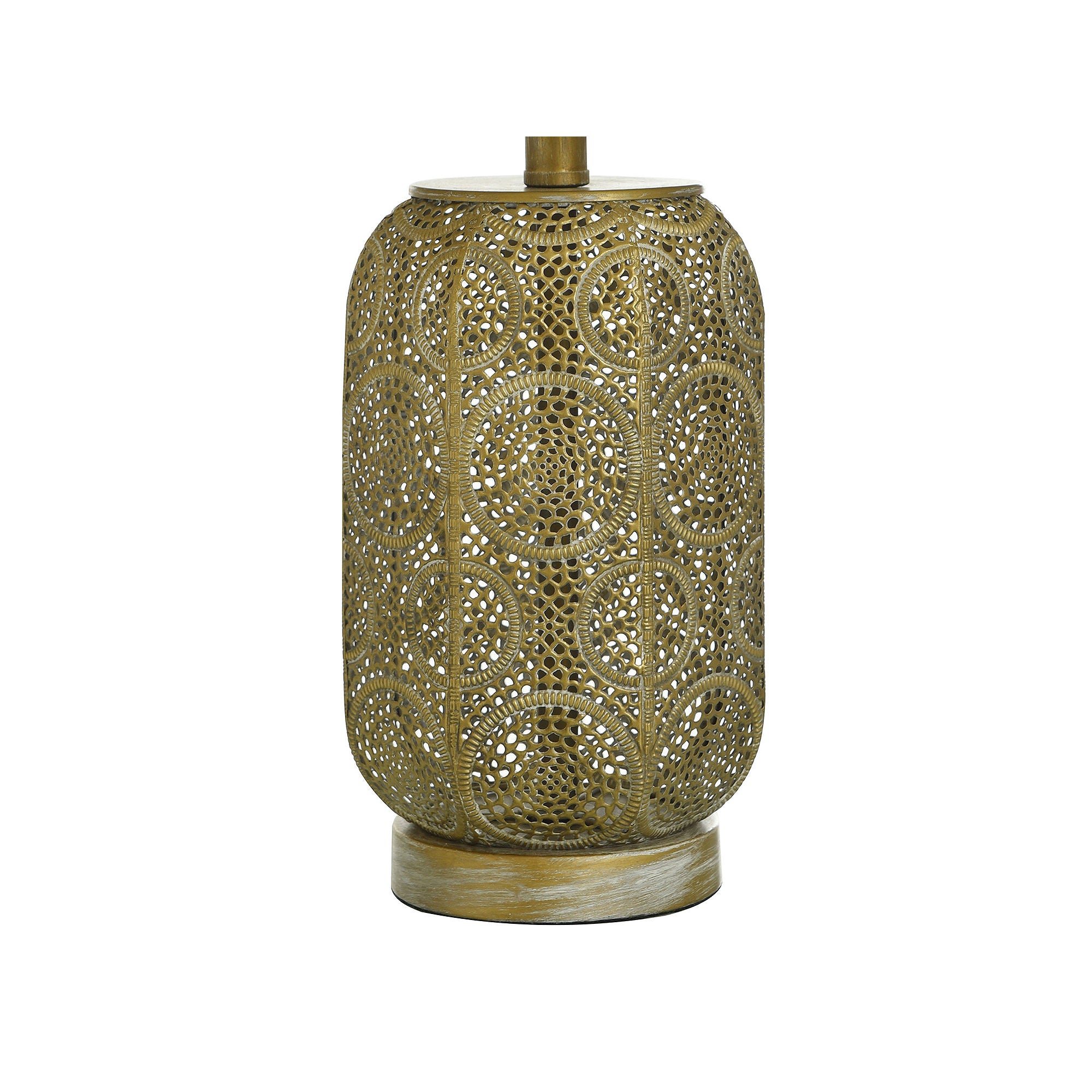 Collective Design By Stylecraft Pierced Gold Metal Table Lamp TL211514JCDS - GOLD ONE SIZE