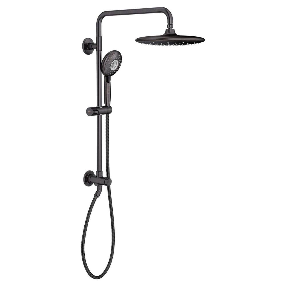 American Standard 9038804.278 Spectra Versa 4-Spray Round 24 in. Wall Bar Shower Kit with Hand Shower 1.8 GPM in Legacy Bronze