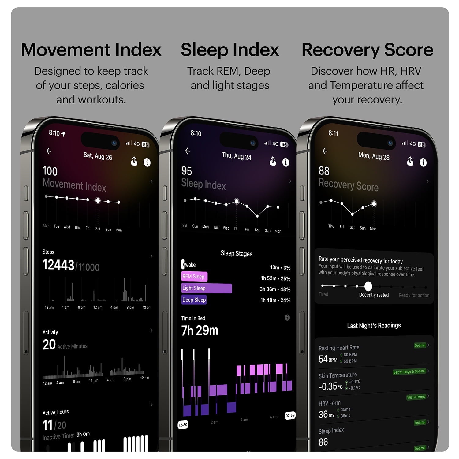 Ultrahuman UHRA-MG-07 Ring AIR Size 7- World's Lightest Sleep-Tracking Wearable - Matte Grey