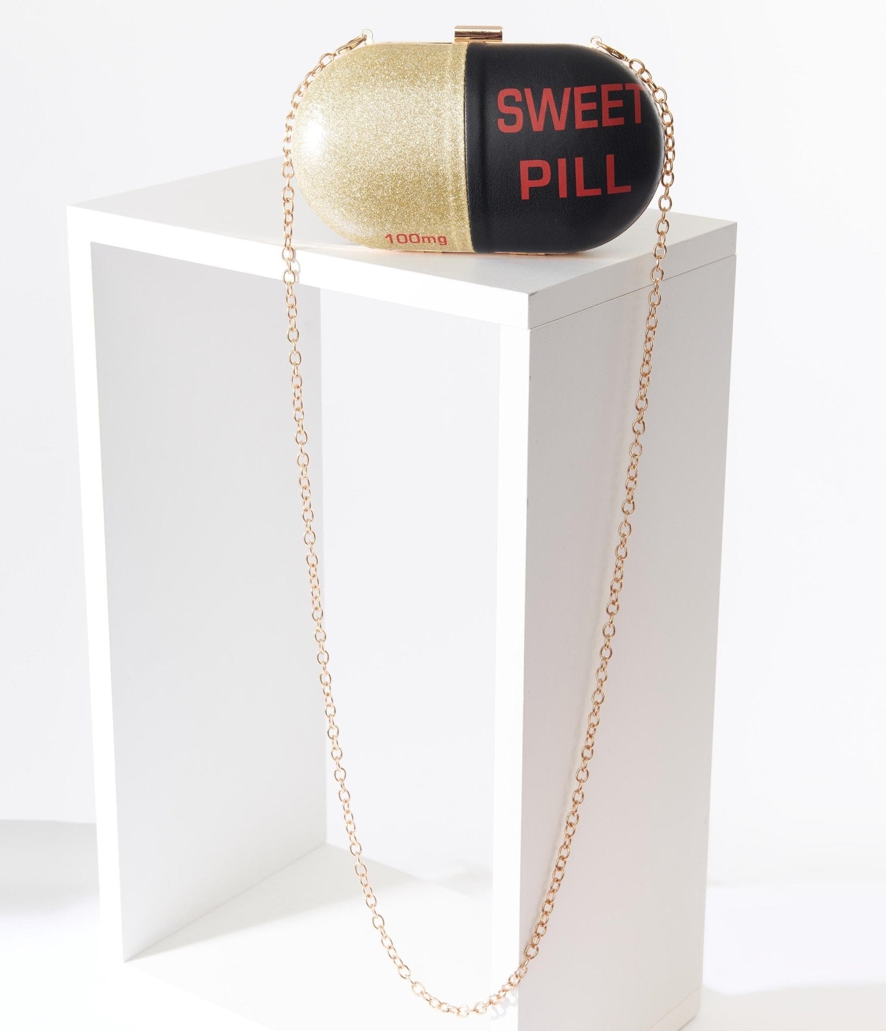 Black & Gold Sweet Pill Handbag