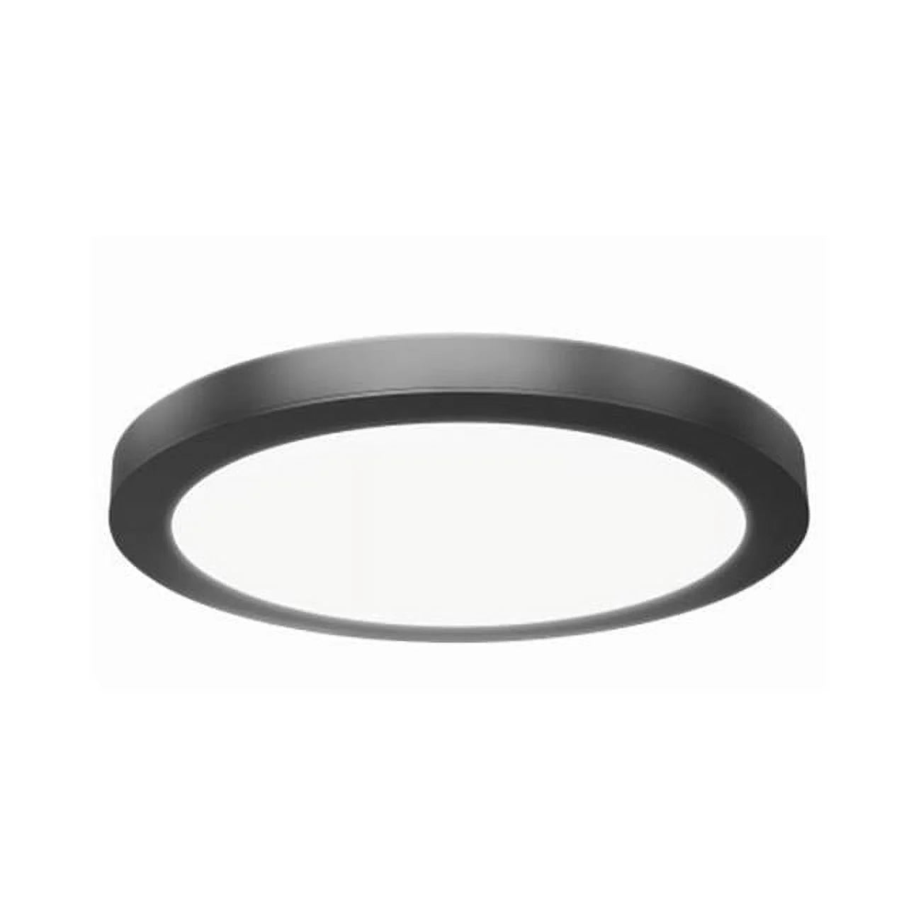 Feit Electric 126619 Edge-Lit 11 In. Matte Black Round 6-Way LED Flush Mount Light, 1