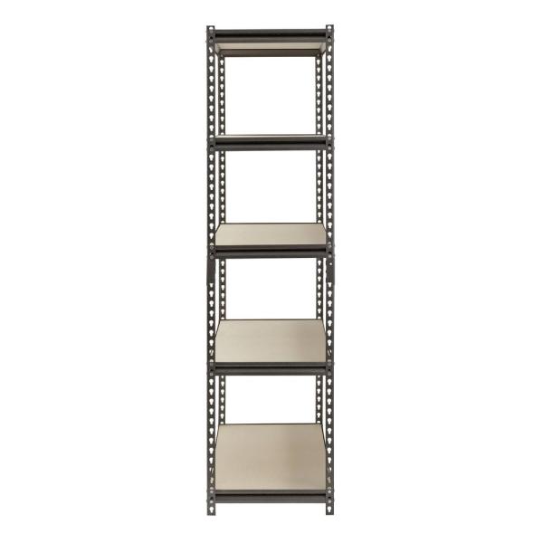 Muscle Rack 5-Shelf Steel Shelving, Silver-Vein, 18 D x 48 W x 72 H