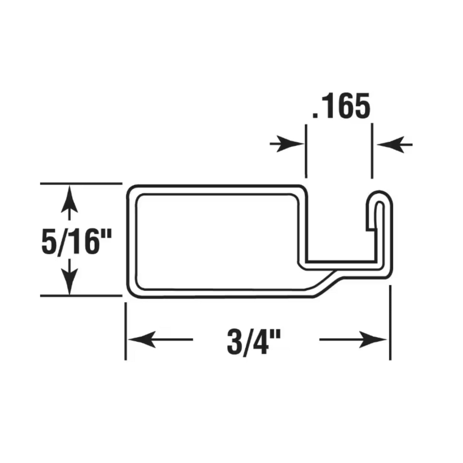 Prime-Line MP14071 5/16 in. x 3/4 in. x 72 in. Mill Screen Frame (20 Pack)