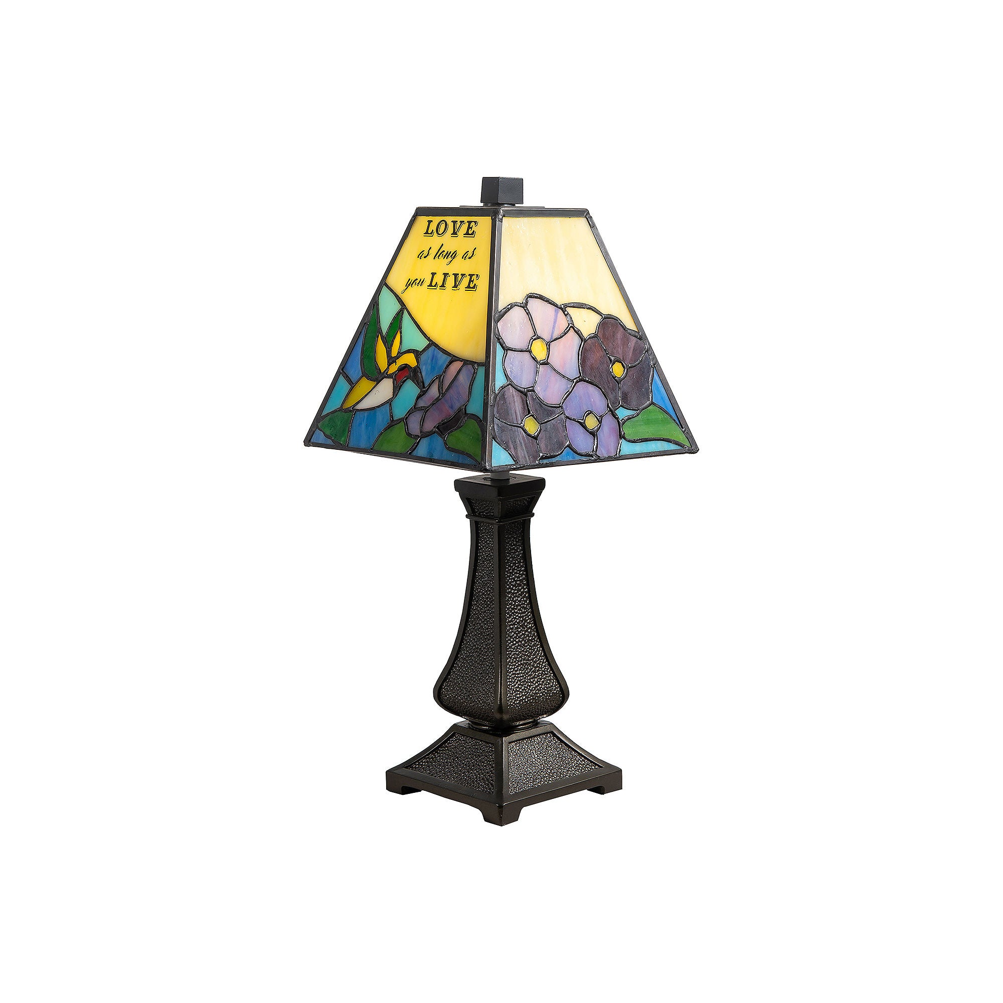 Dale Tiffany Inspirational Garden Accent Desk Lamp - MD PURPLE ONE SIZE