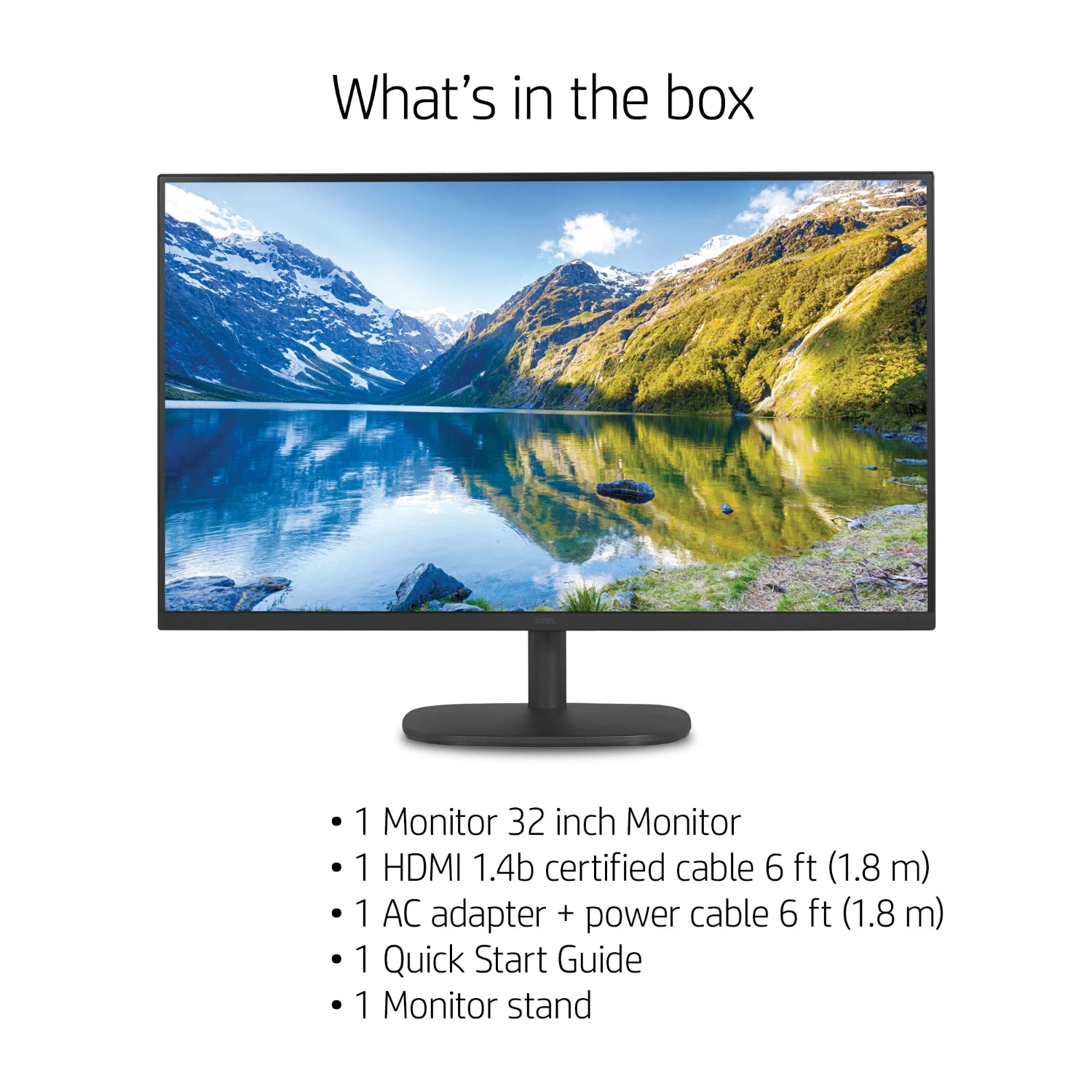 onn. 100095550 32 FHD 1080p 75hz Office Monitor with Bezel-less Display, includes 6ft HDMI Cable